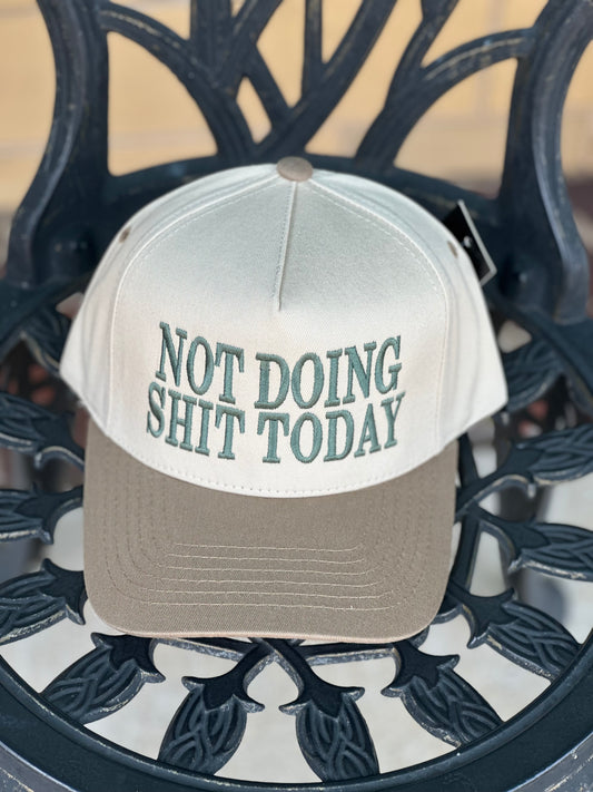 Not Doing Shit // Beige // Hat