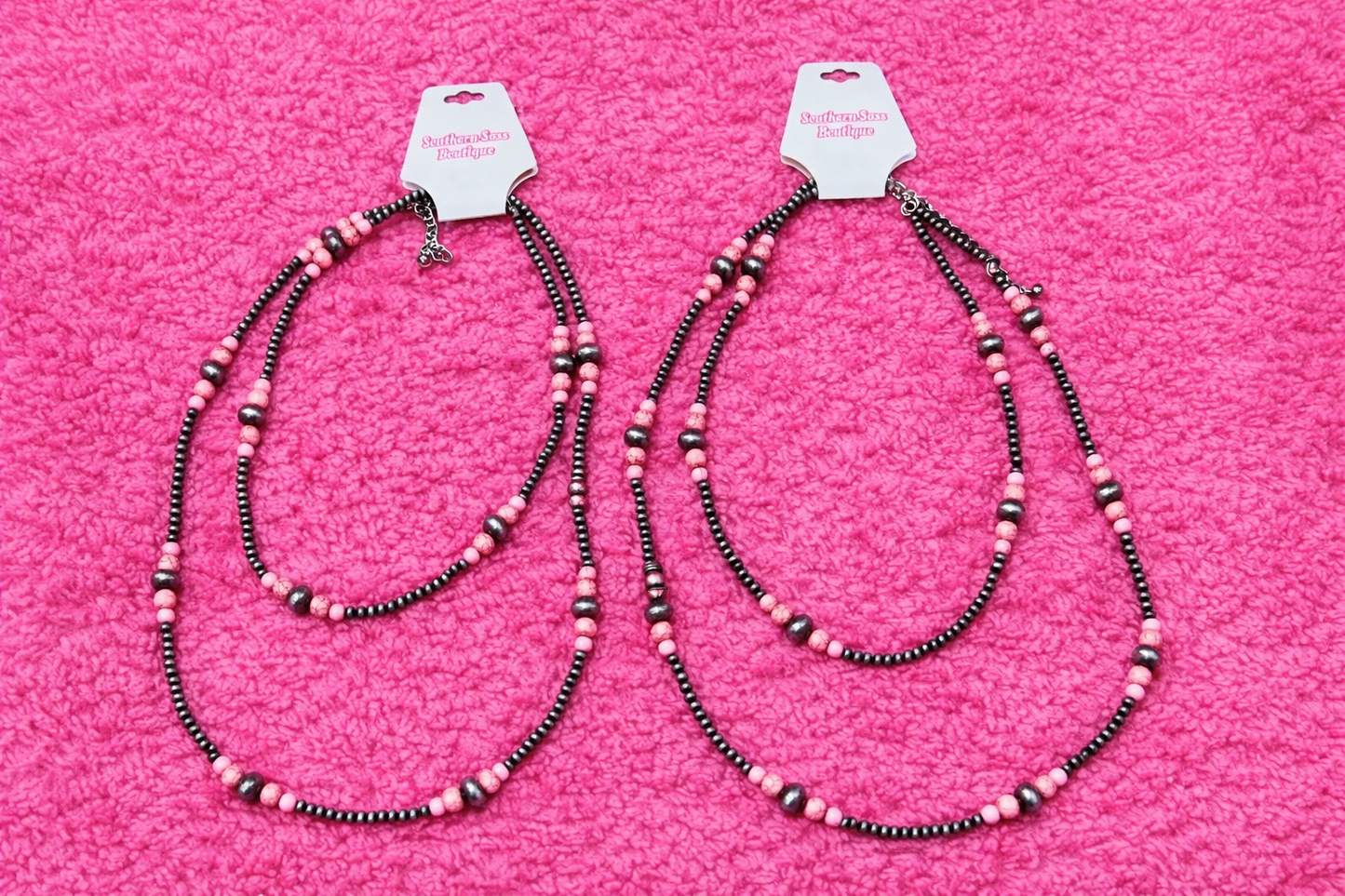 Multi Strand Pink Navajo Necklace