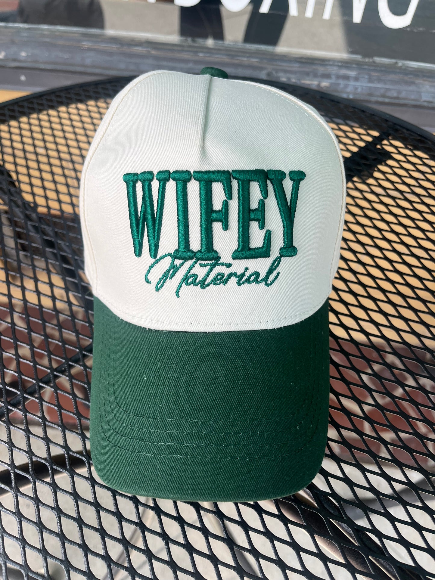 Wifey Material // Green // Hat