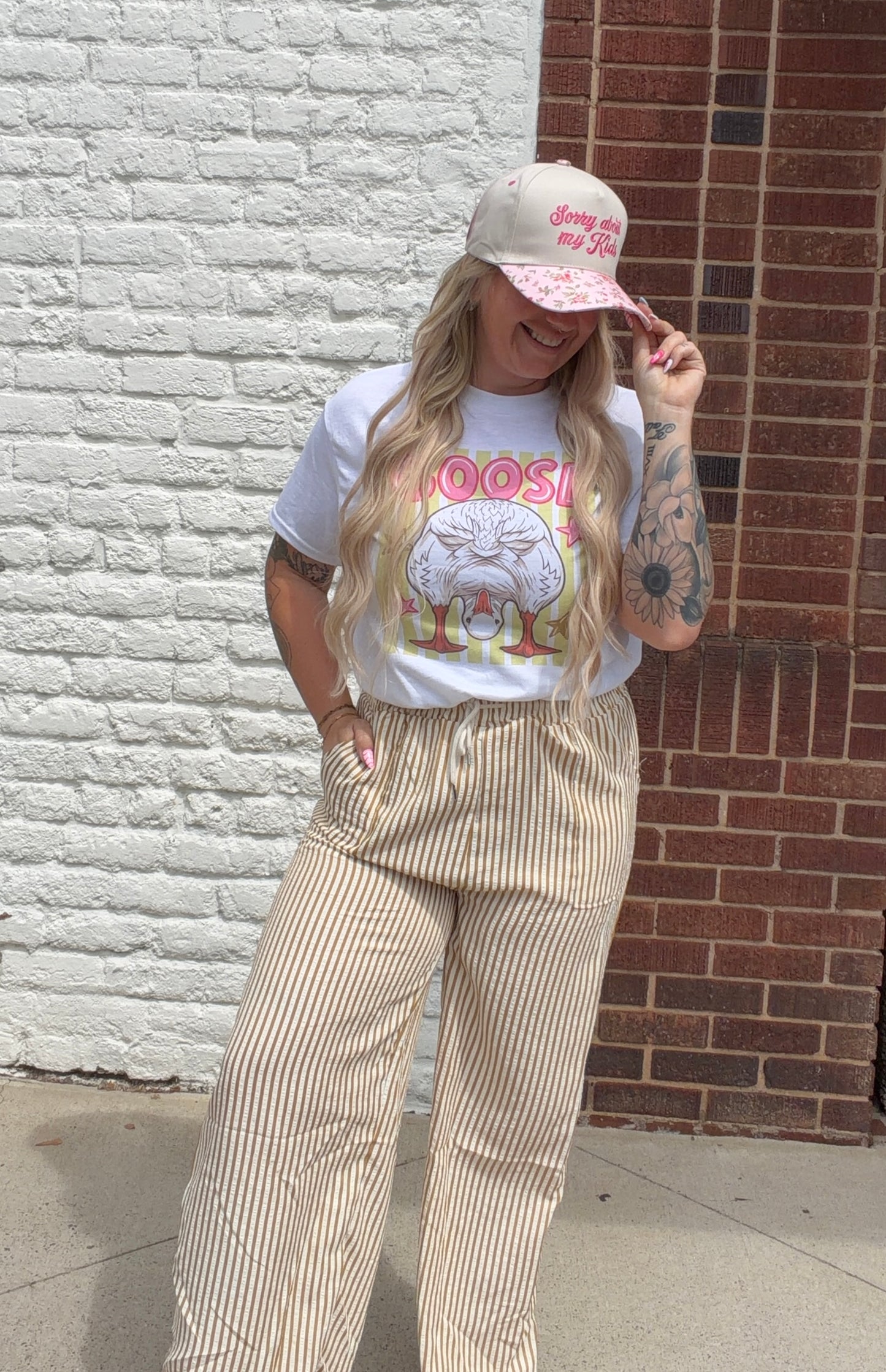 Sandy Shore Striped Pants // Mustard