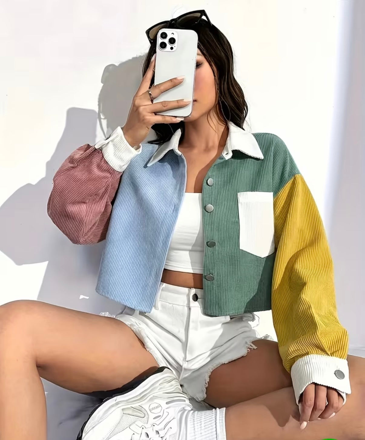 Color Block Shacket