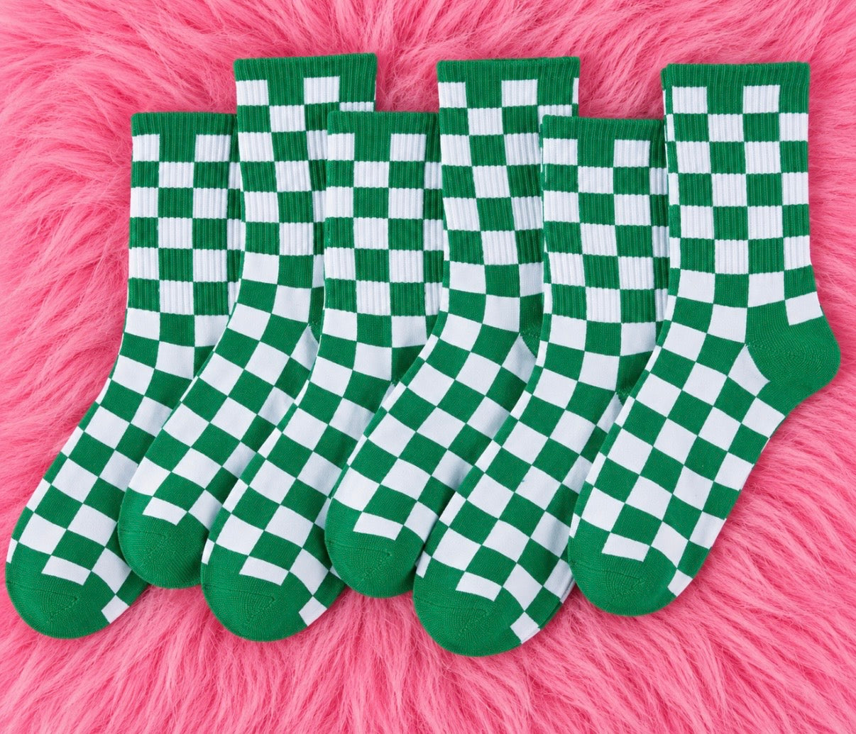 Checkered Socks // Kelly