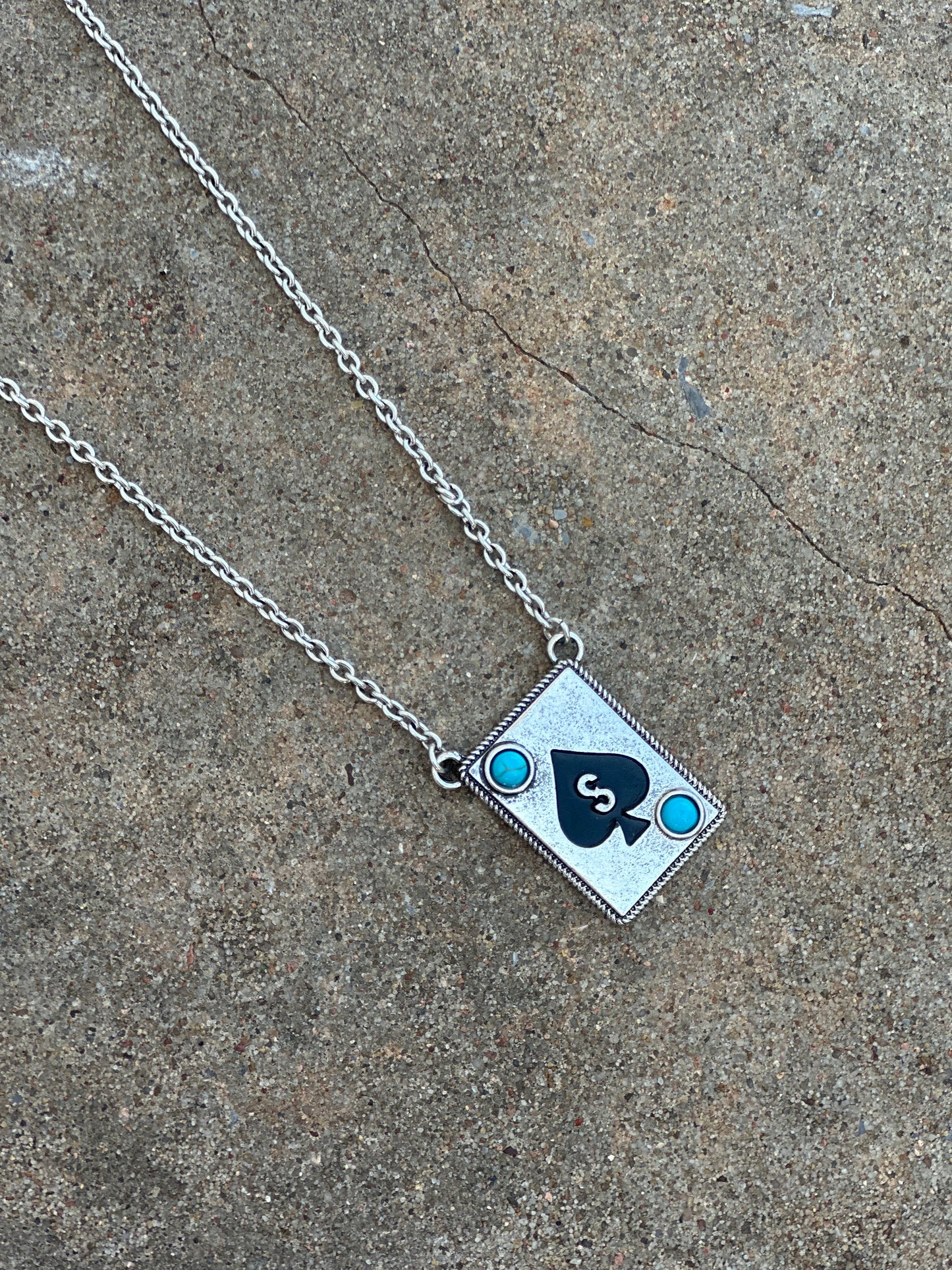Spade Initial Necklace
