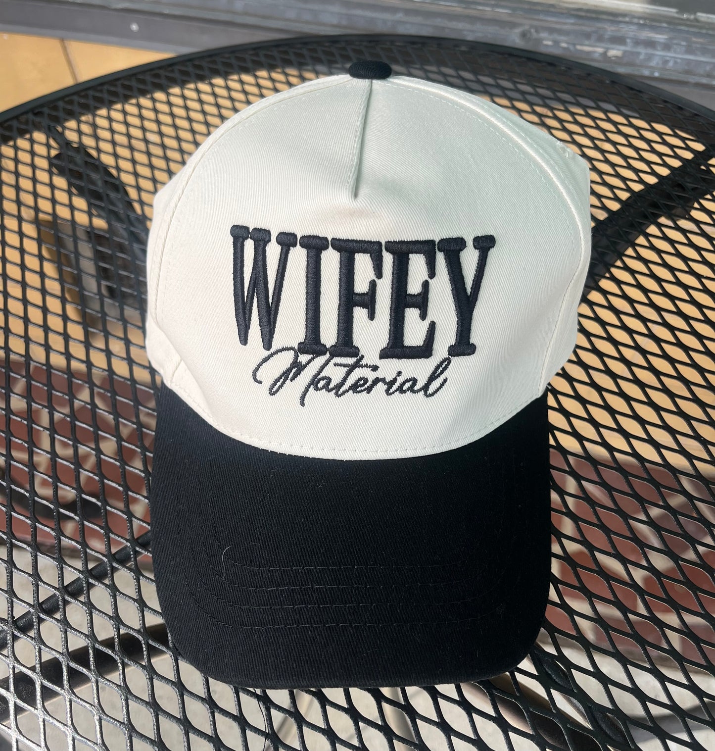 Wifey Material // Black // Hat