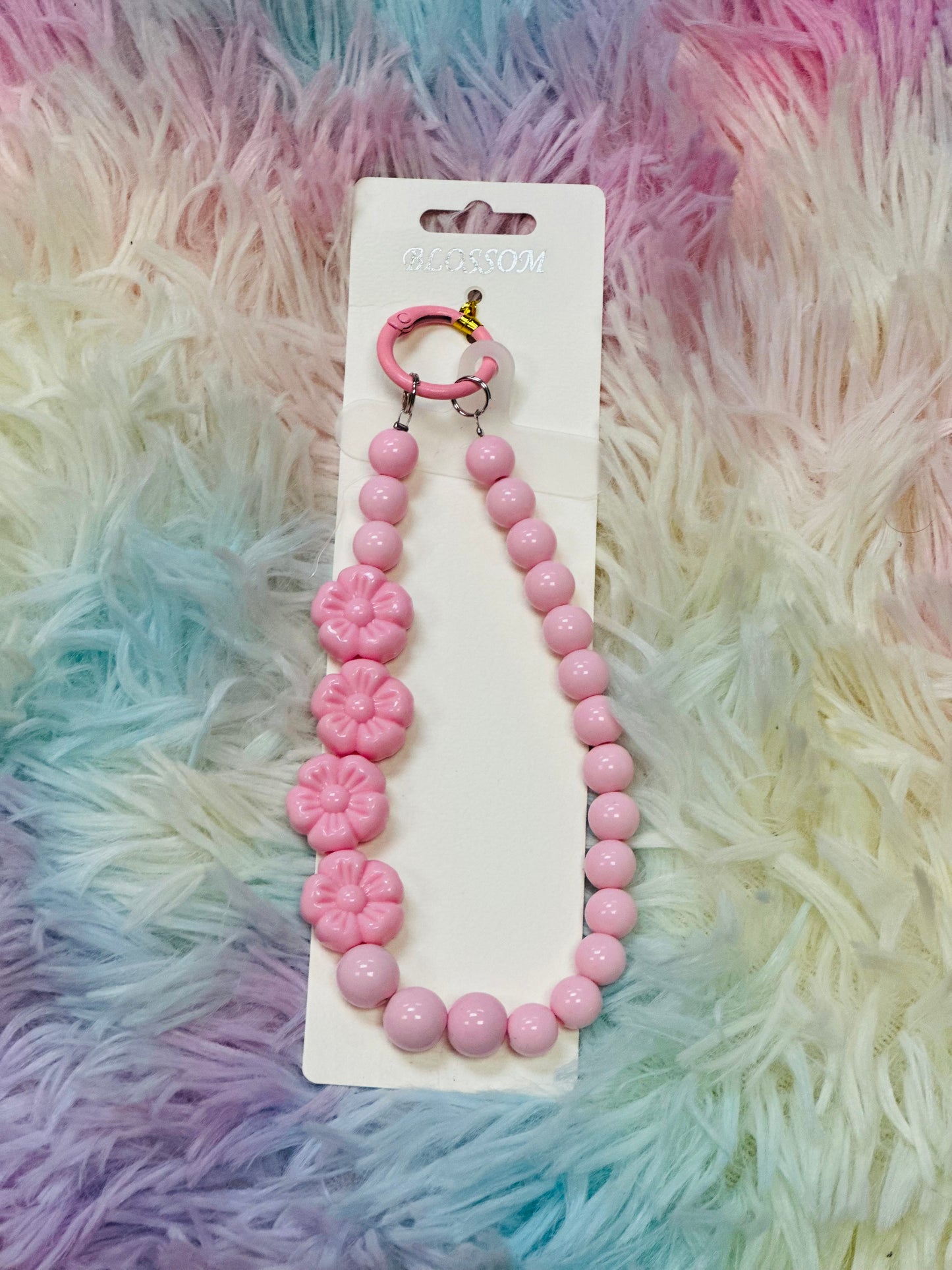 Flower Pop Keychain / Phone Charm // Pink
