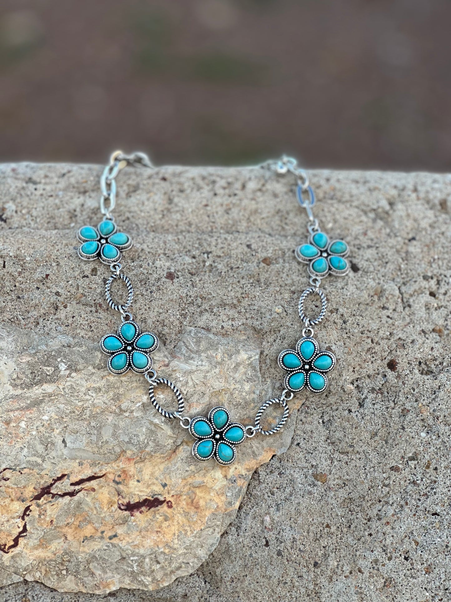 Floral Turquoise Necklace