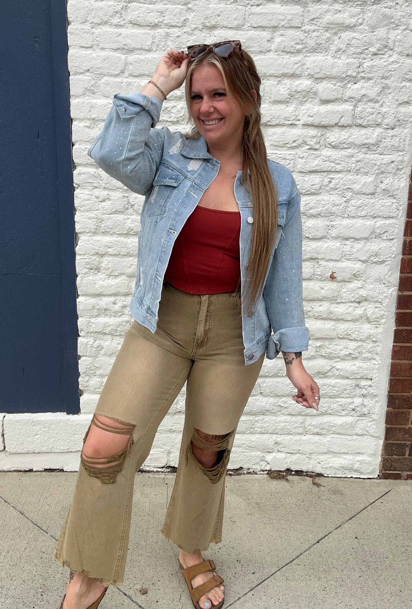 Rhinestone Denim Jacket