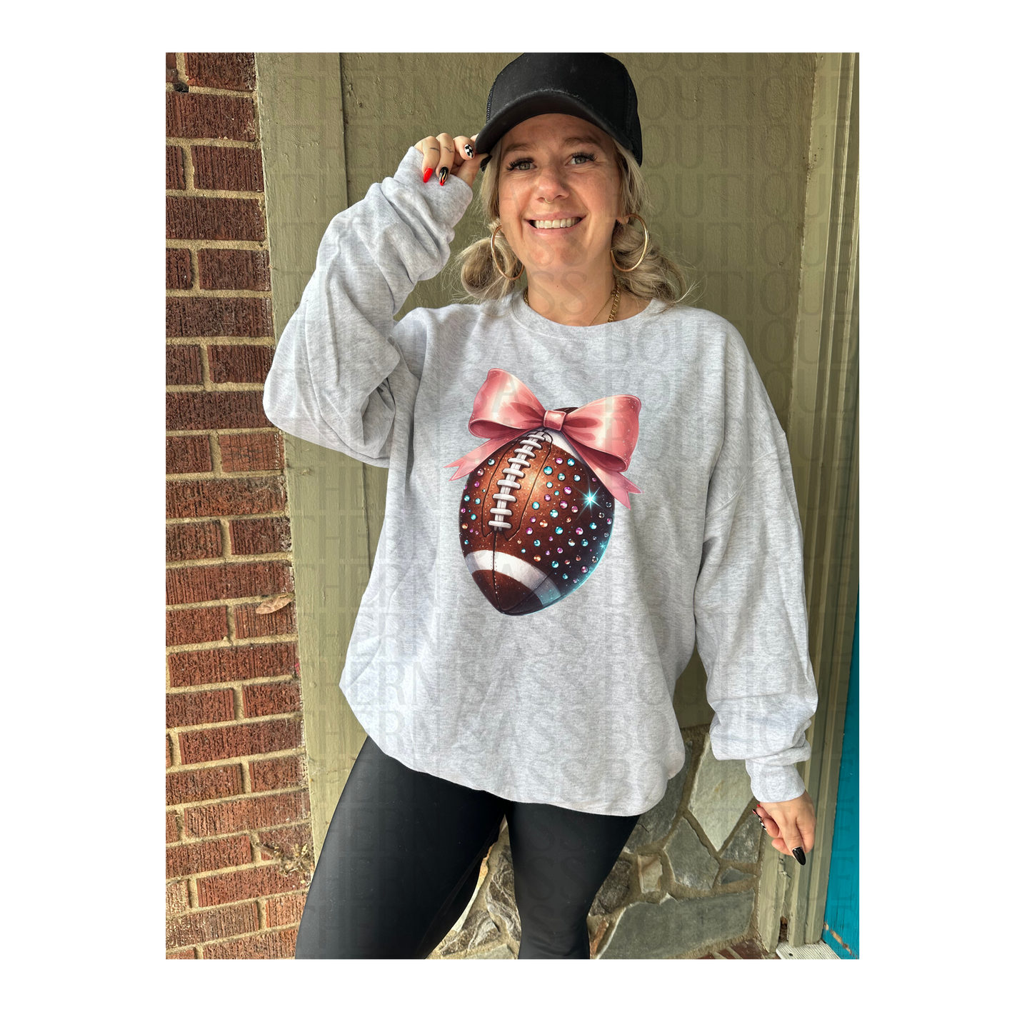PREORDER : Glitter Football #6 // Graphic Sweatshirt