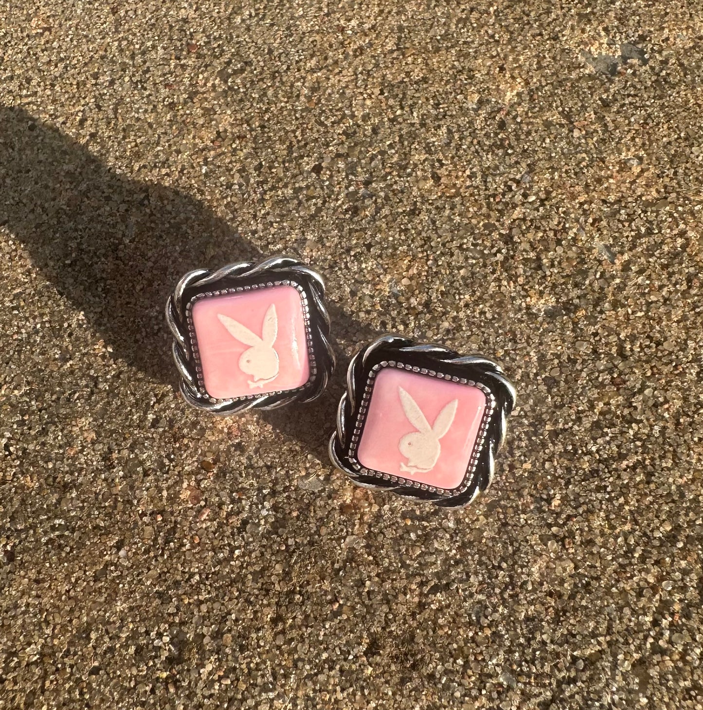 Pink Playboy Studs