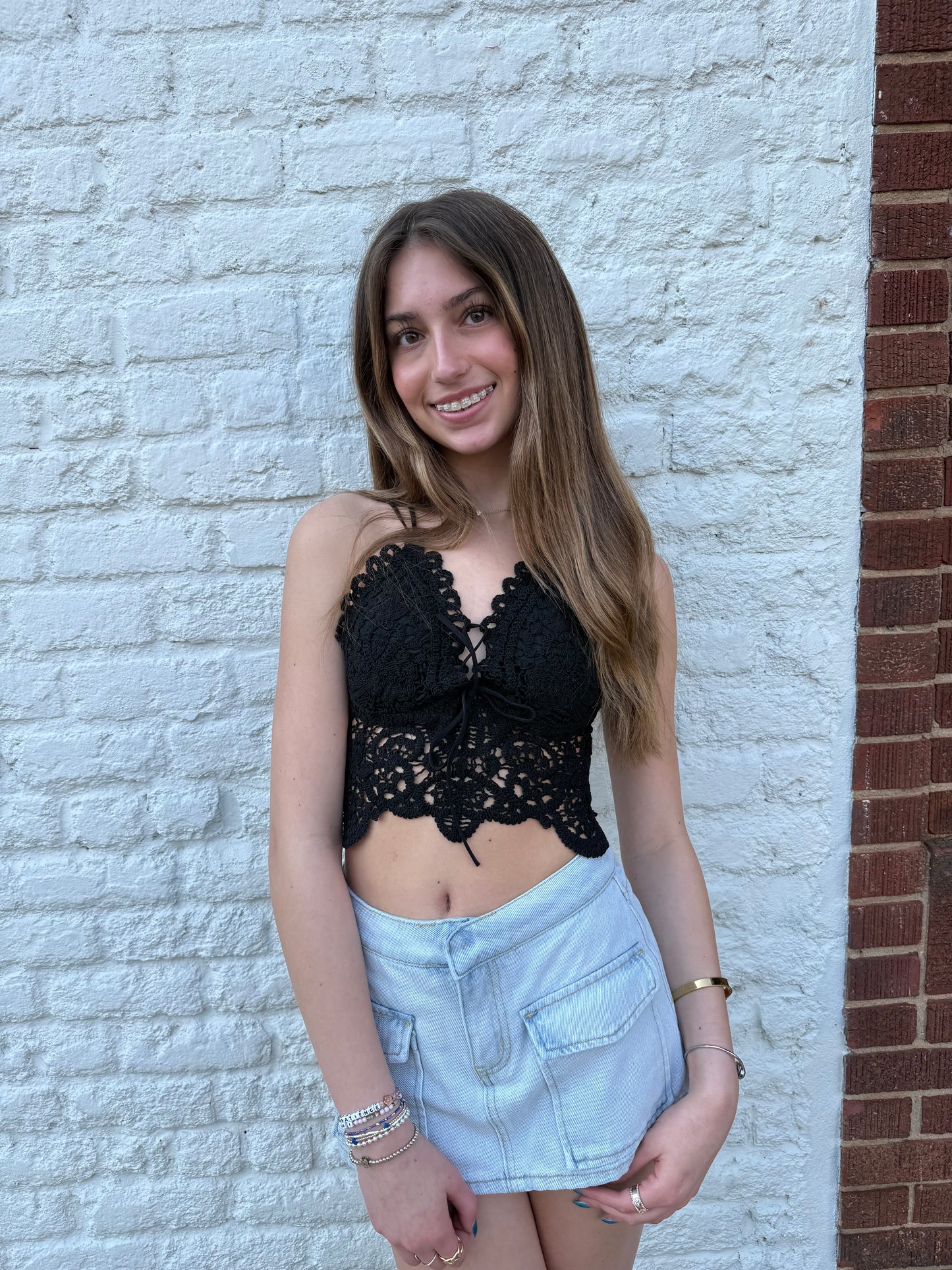 Crochet Costal Tank // Black