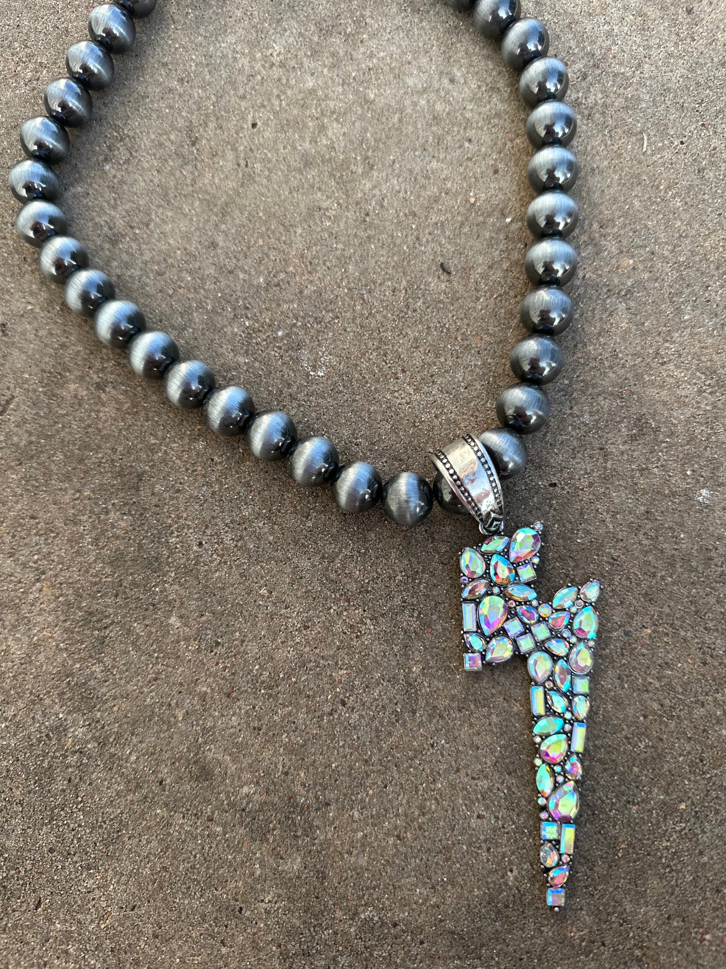 All Lightning Rhinestone Necklace