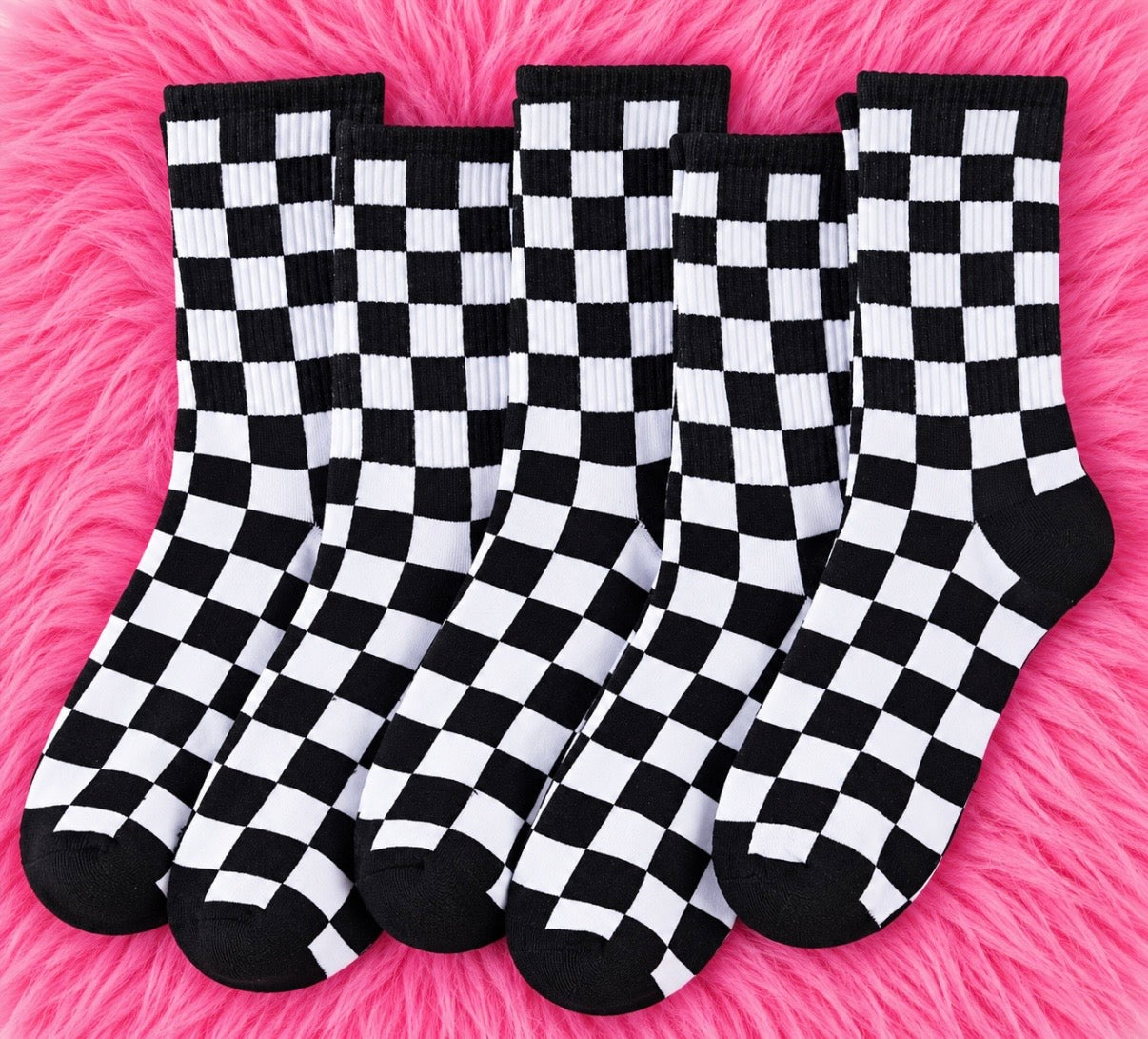 Checkered Socks // Black