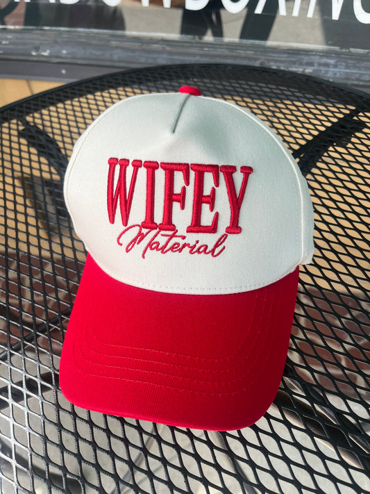 Wifey Material // Red // Hat