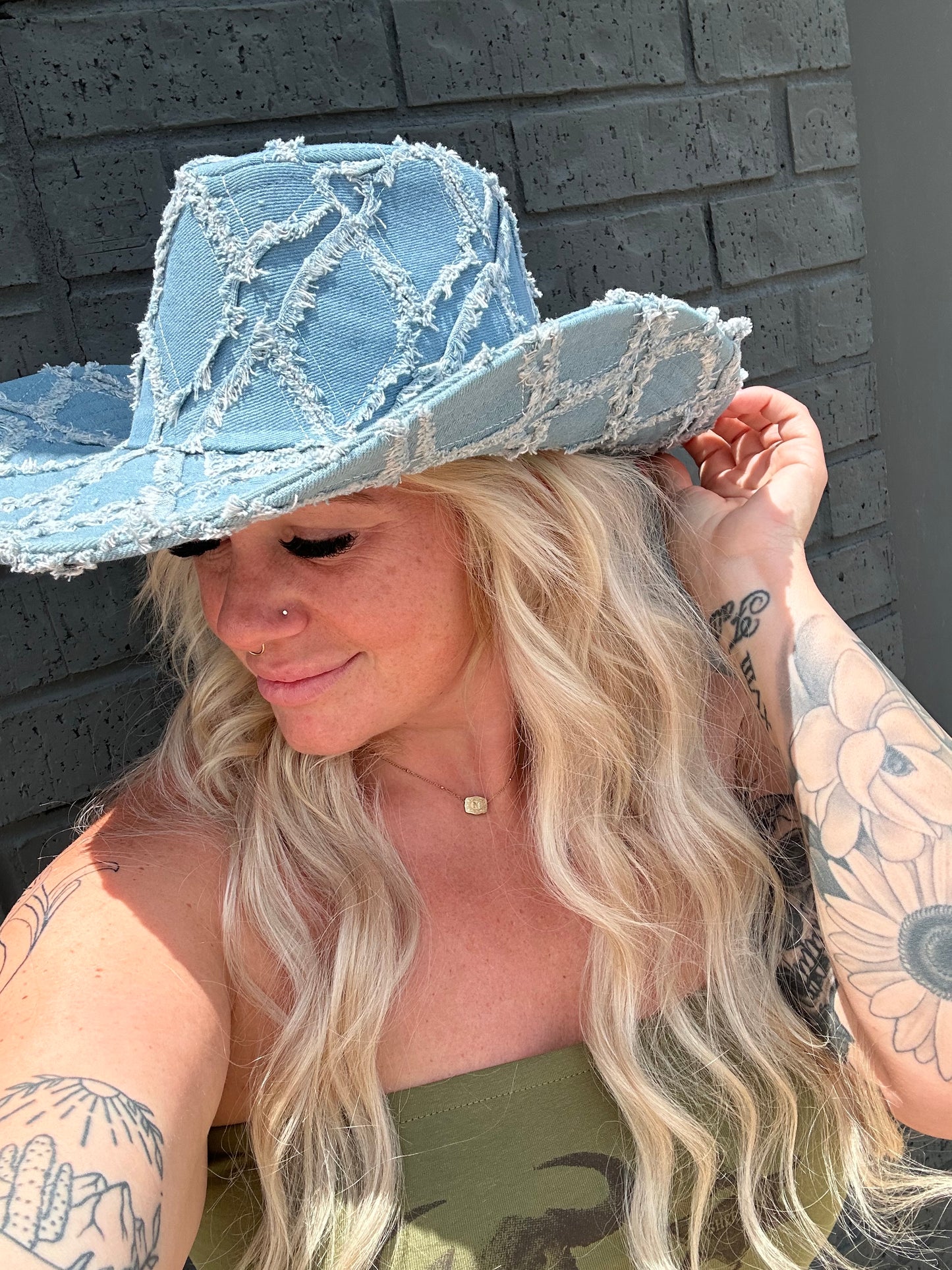 Denim Cowgirl Hat