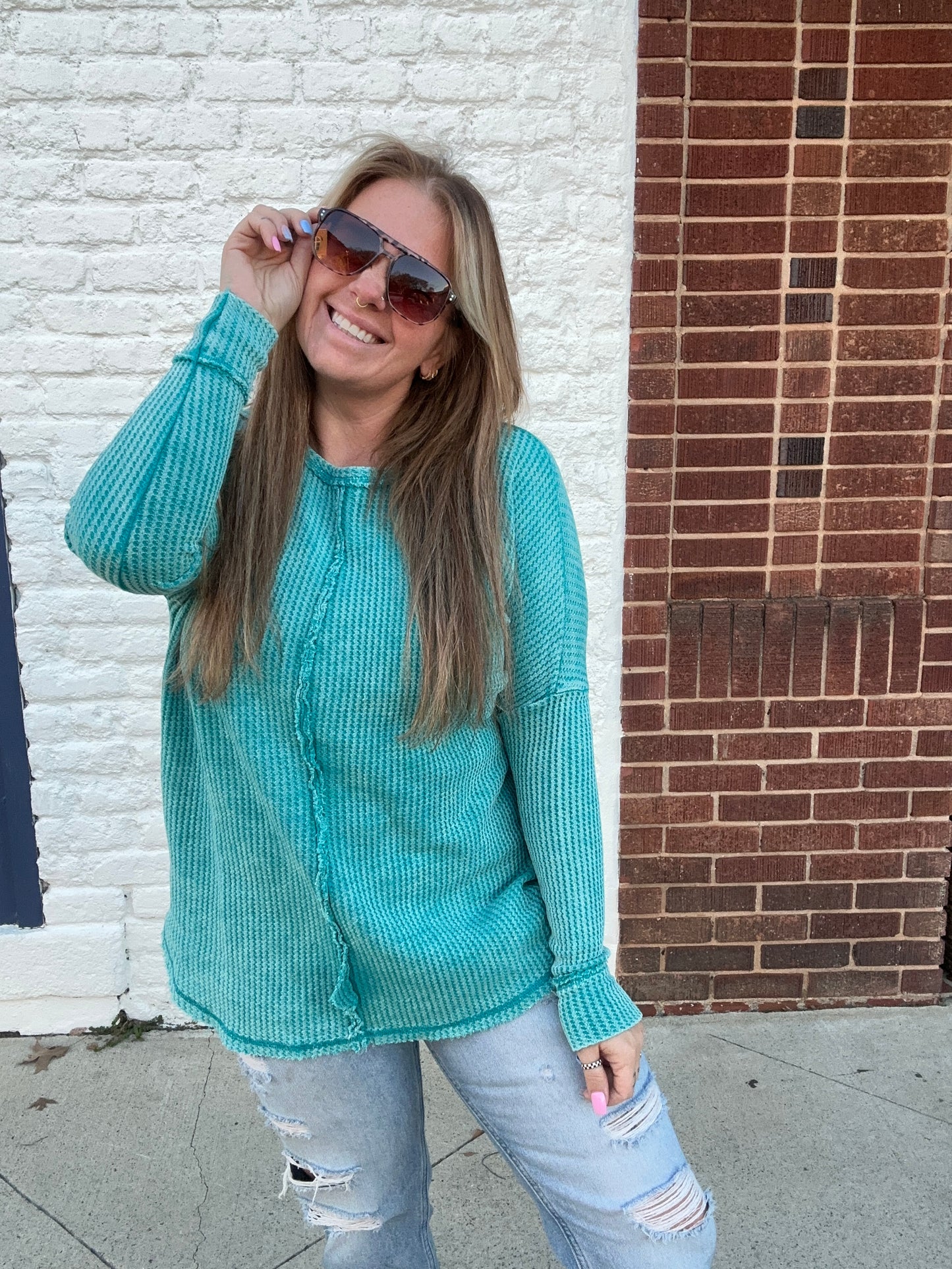 Hold My Hand Sweater // Teal