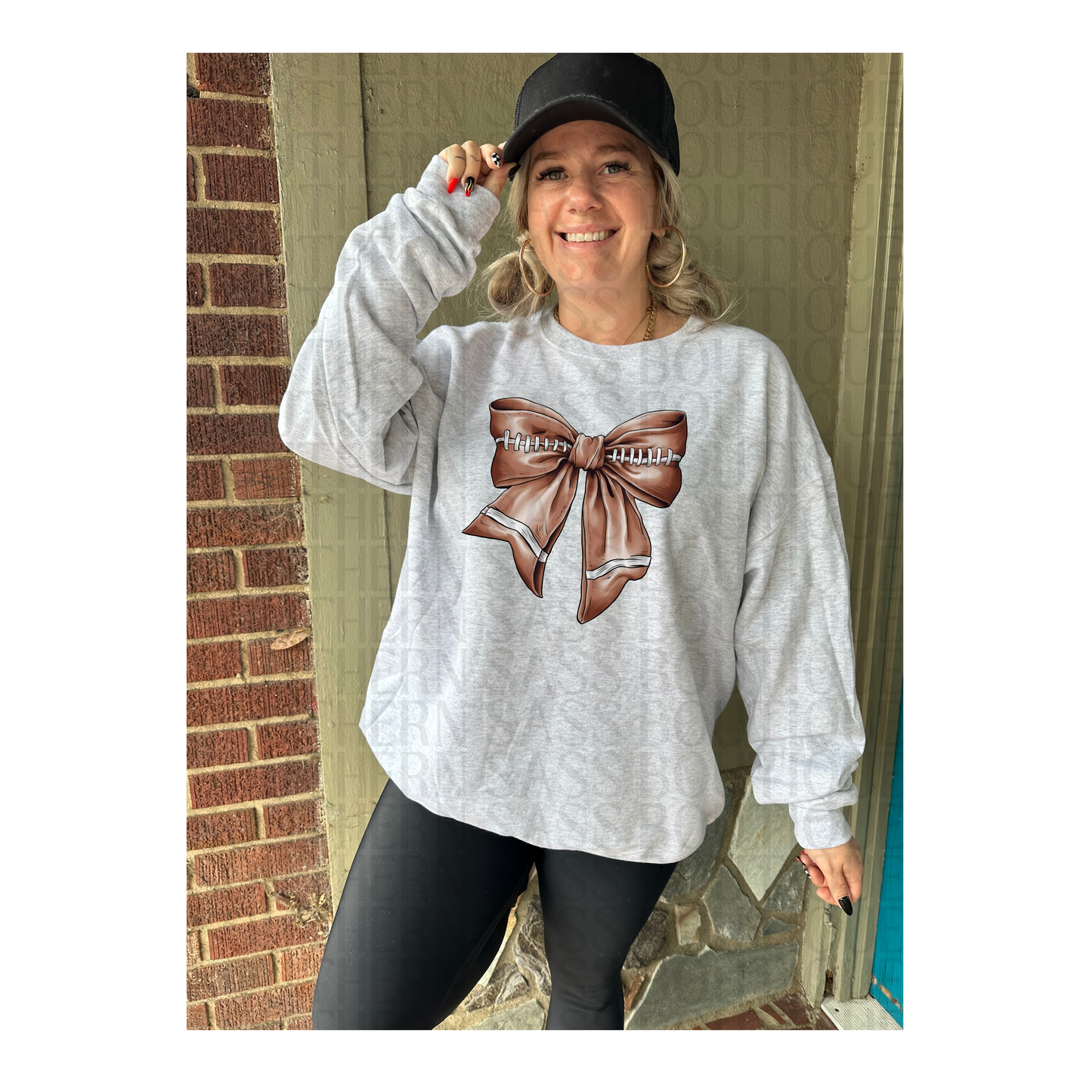 PREORDER : Football Bow // Graphic Sweatshirt