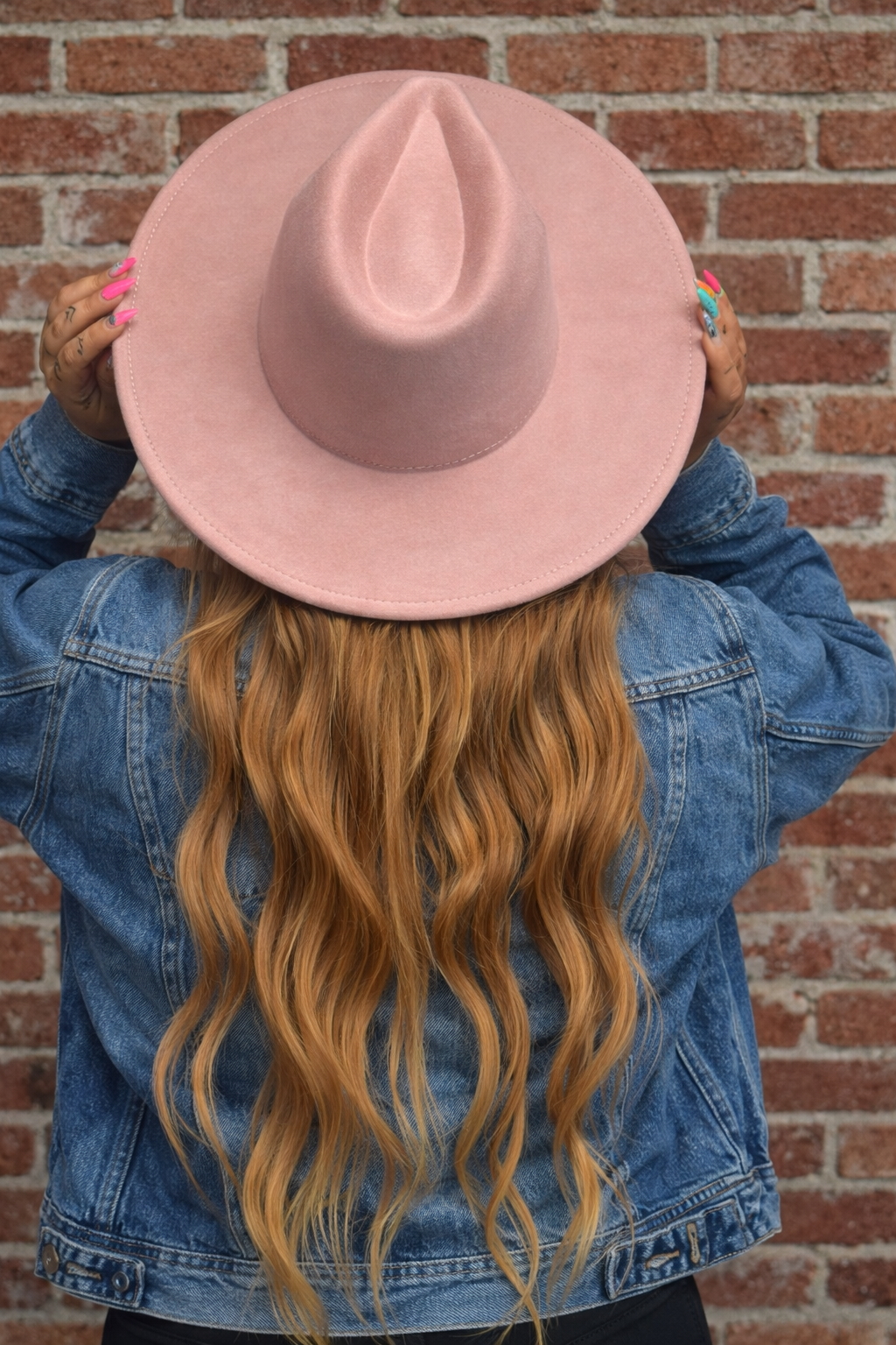 Light Suede Brim Hat // Blush