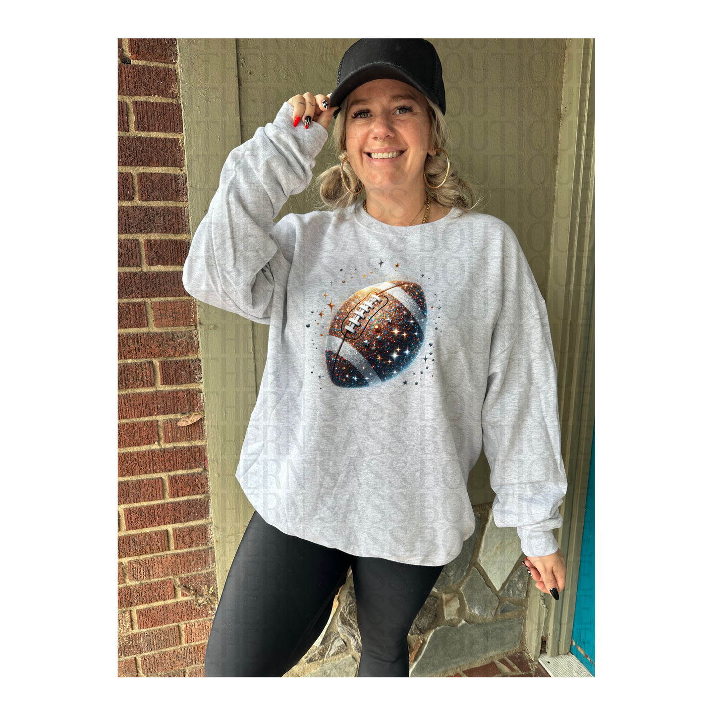 PREORDER : Glitter Football #4 // Graphic Sweatshirt