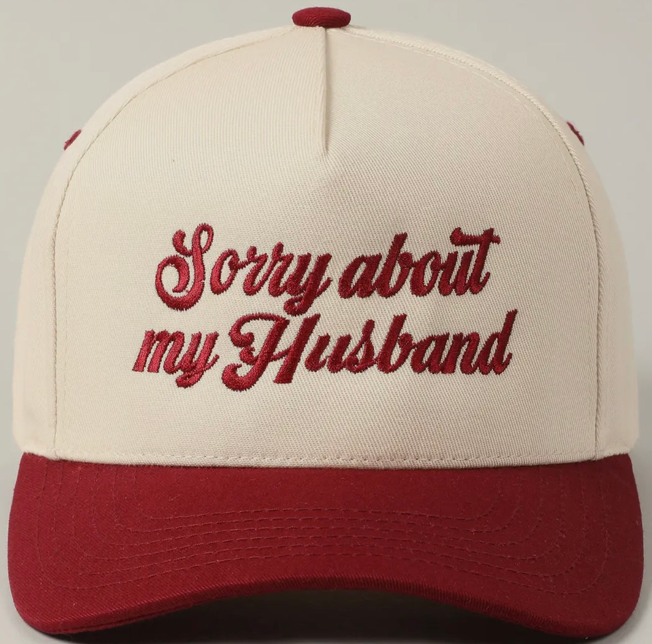 Sorry About My Husband // Burgundy // Hat