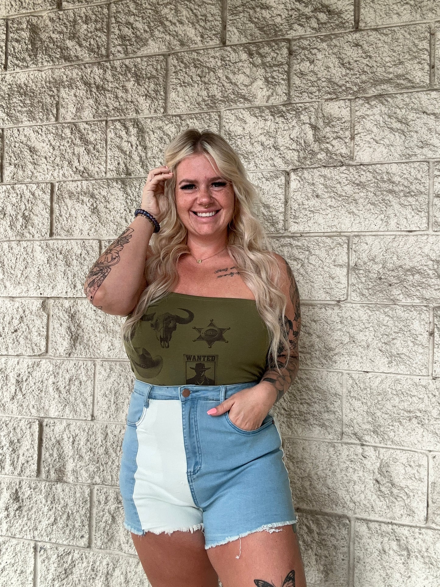 Two Timing Texas Denim Short