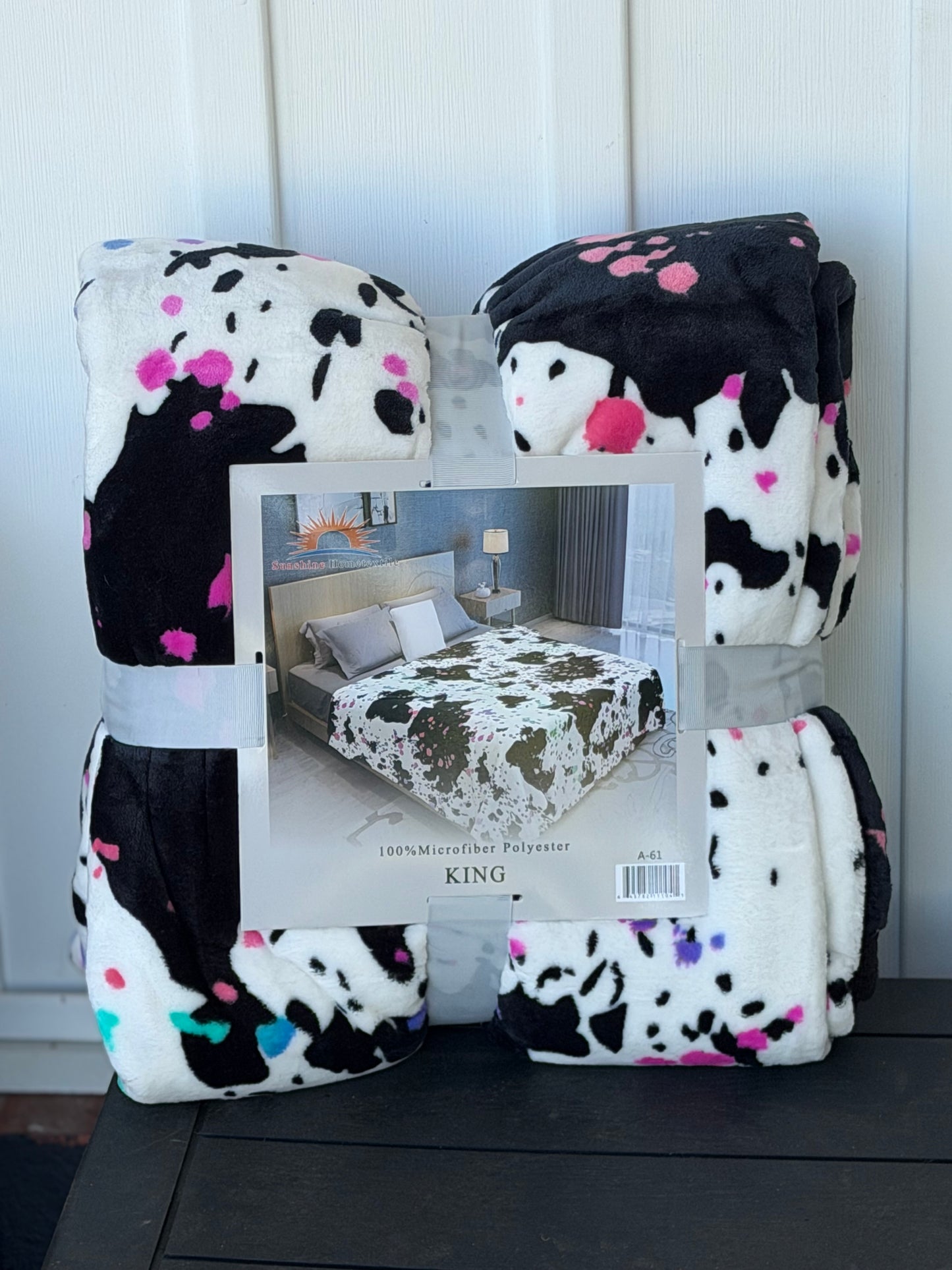 Splattered Cow Print // King Size