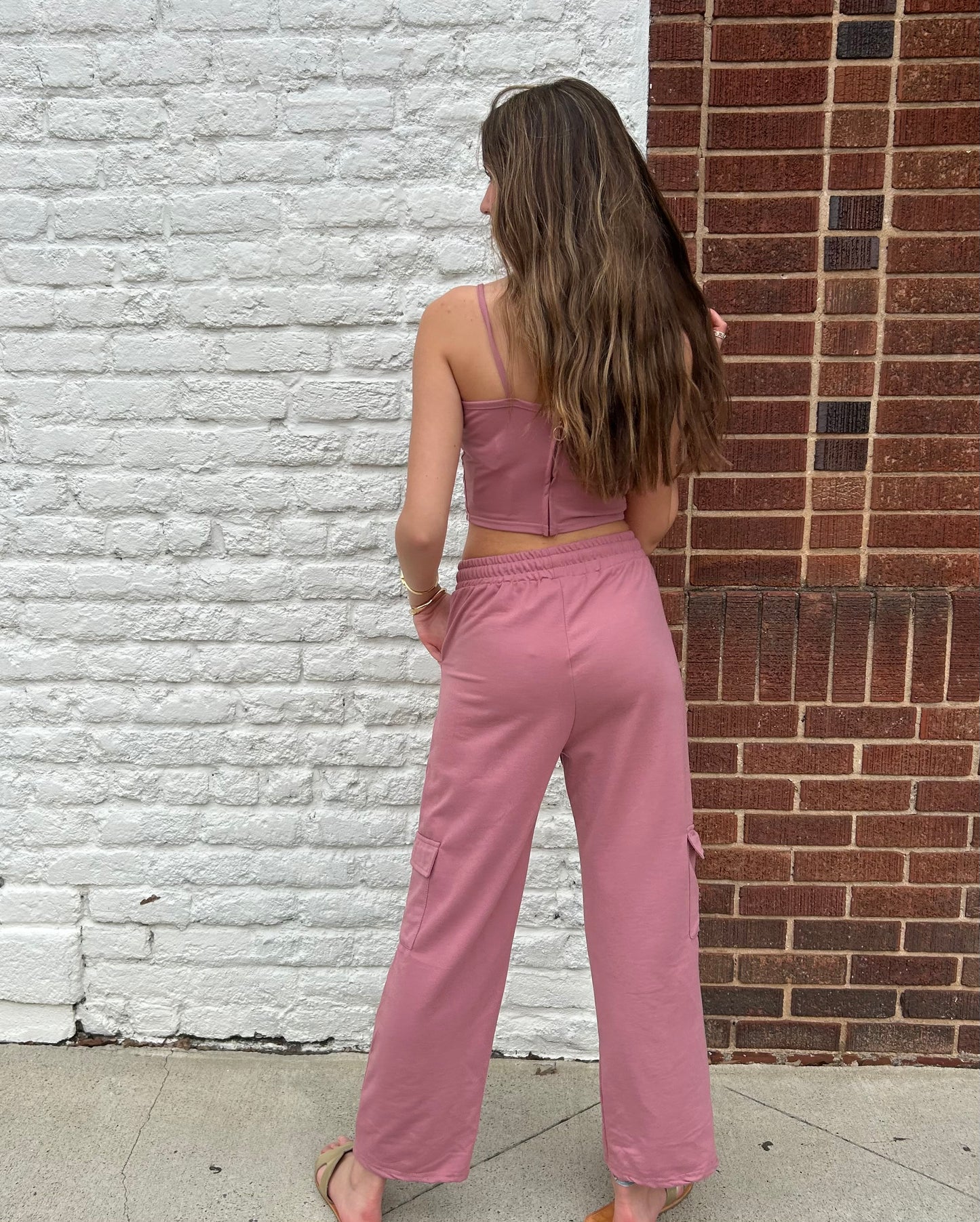 Relaxed Cargo Pants // Muted Rose
