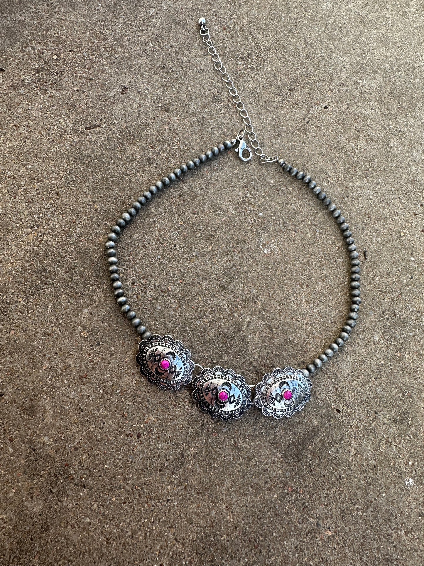 Pink Concho Choker