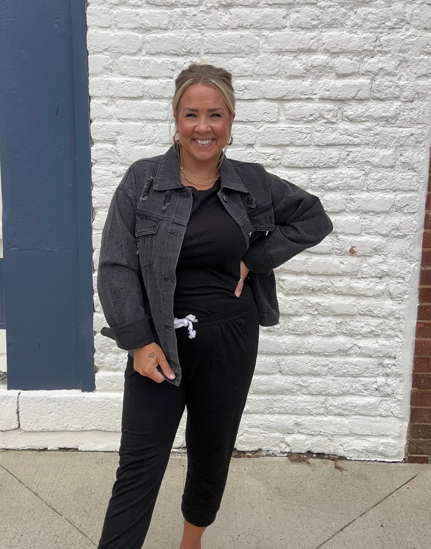 Rhinestone Denim Jacket