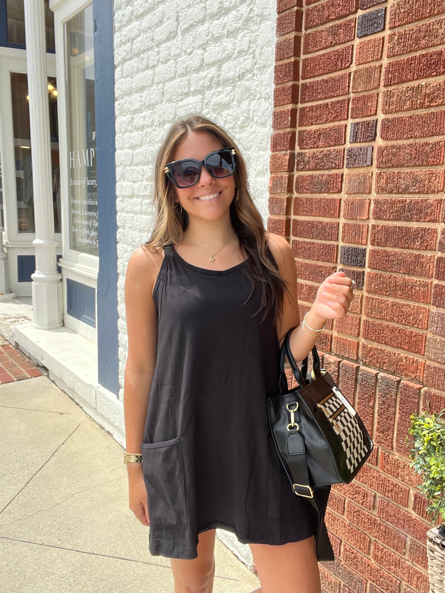 Mini Dress With Built-in Romper Liner // Black