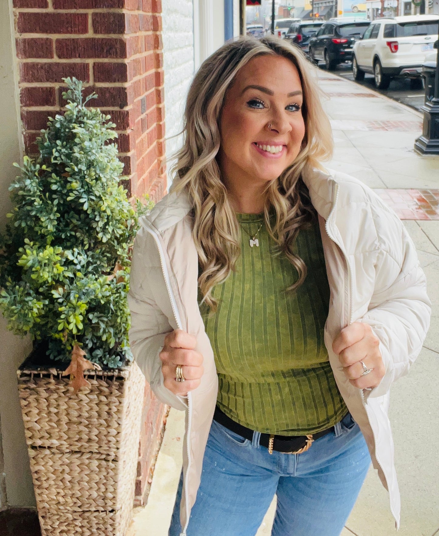 Whatever You Feel Puffer Jacket //
Cream