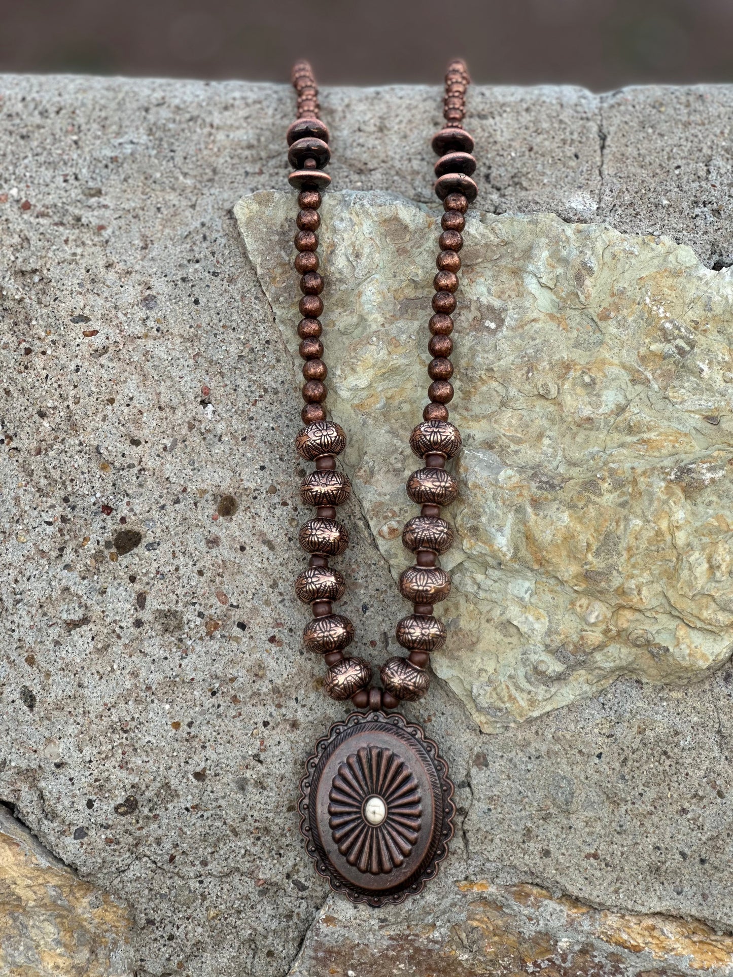 Bronze Concho Necklace