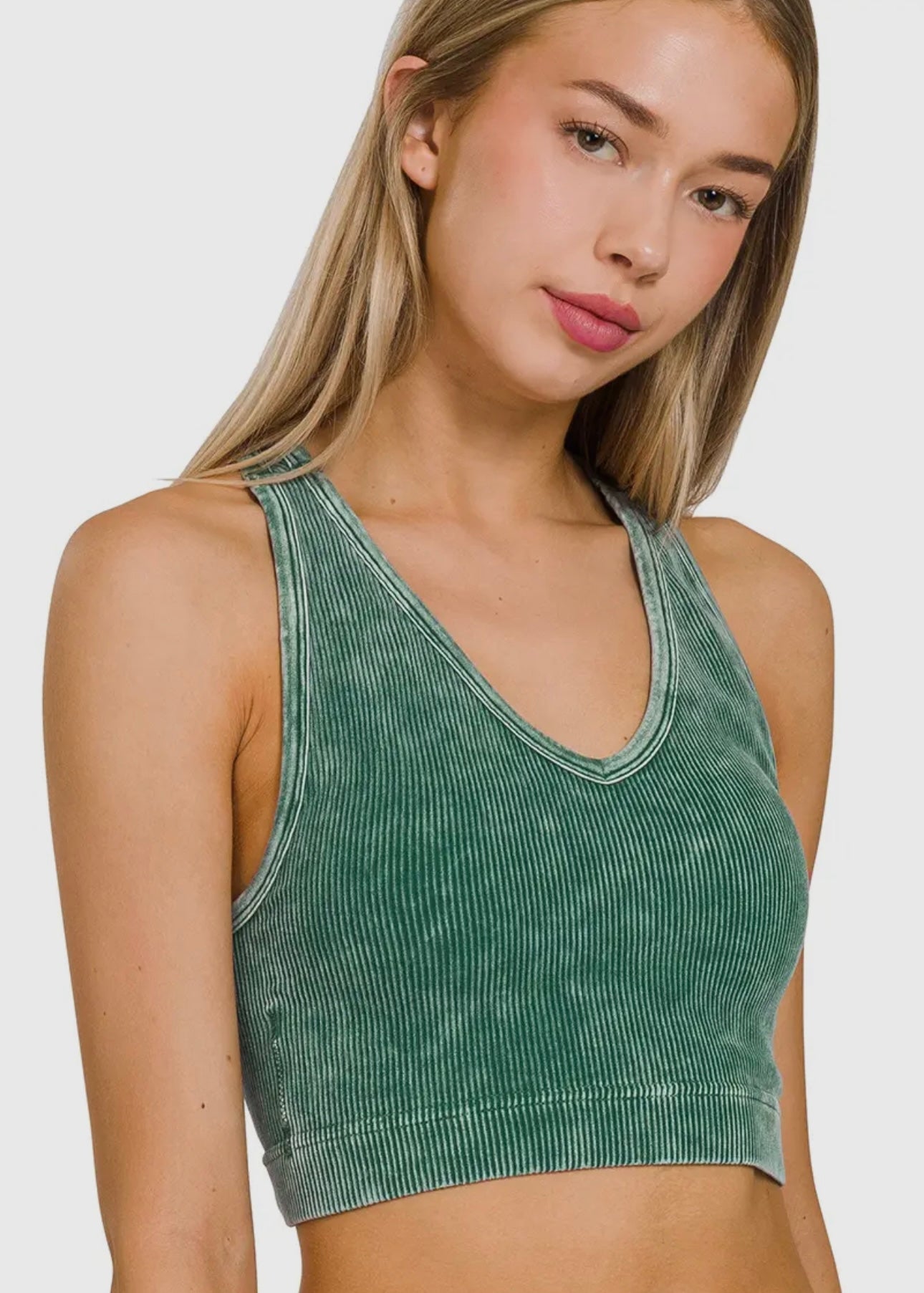 Premium Washed Seamless Brami // Hunter