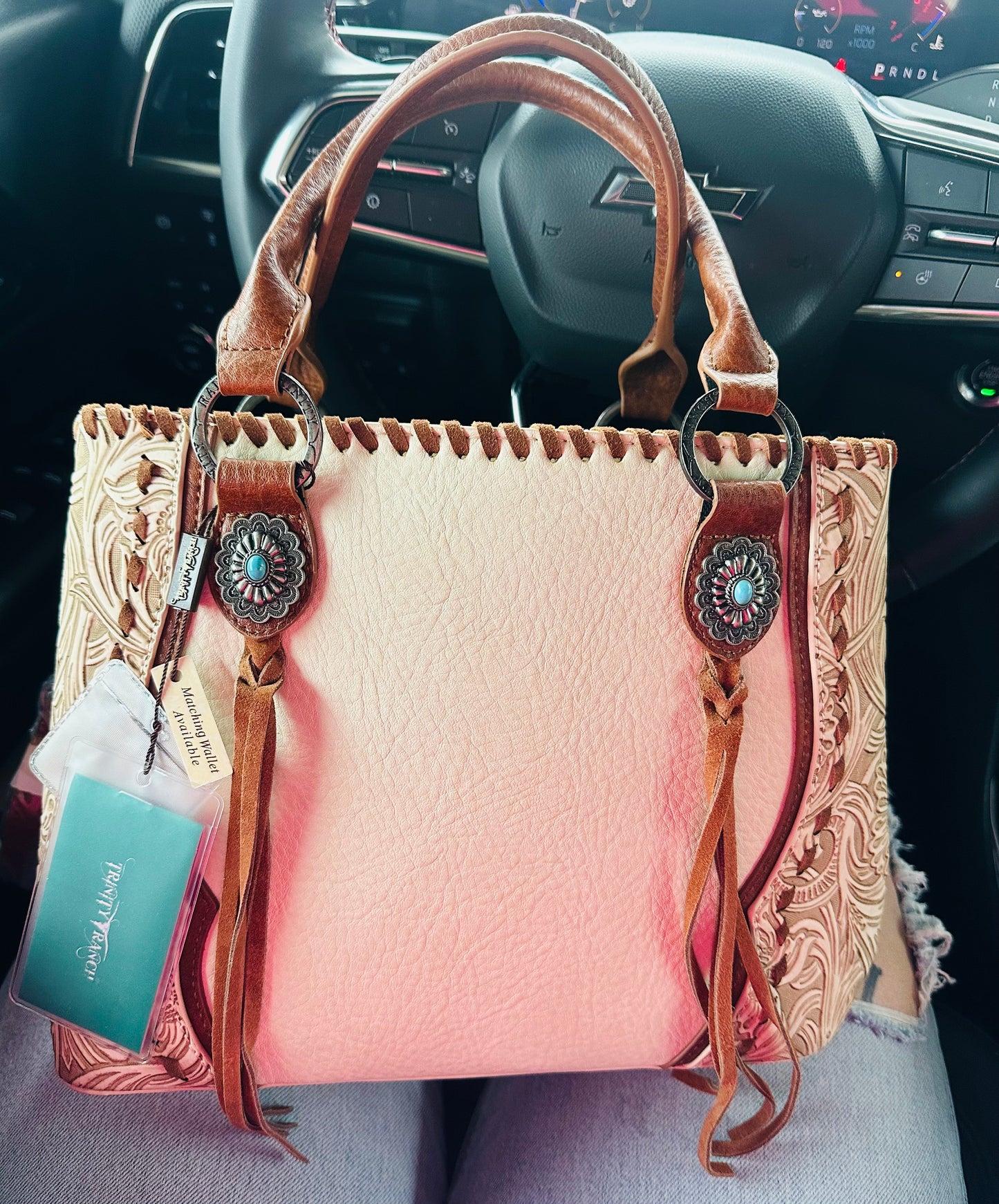 Beige Tooled Trinity Ranch