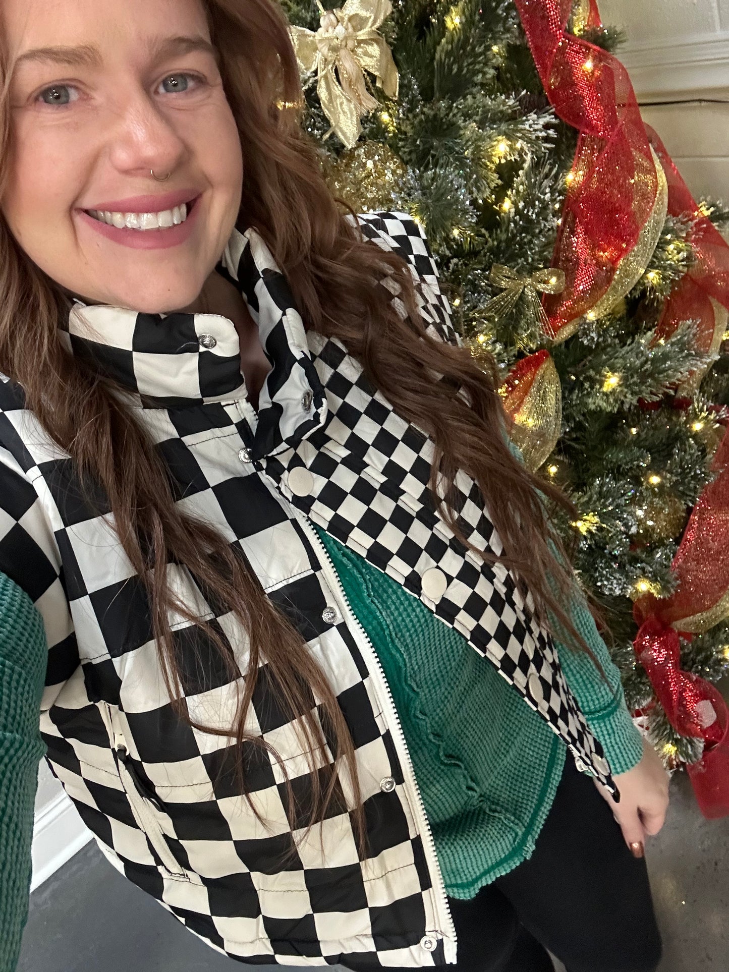 Checked Out Of Reality Vest // Black