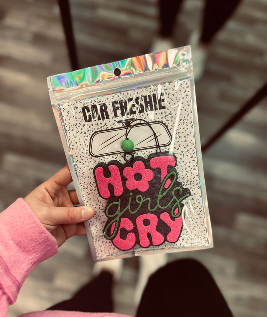 Hot Girls Cry (Pink + Green) - Sea Island Cotton // Car Freshie