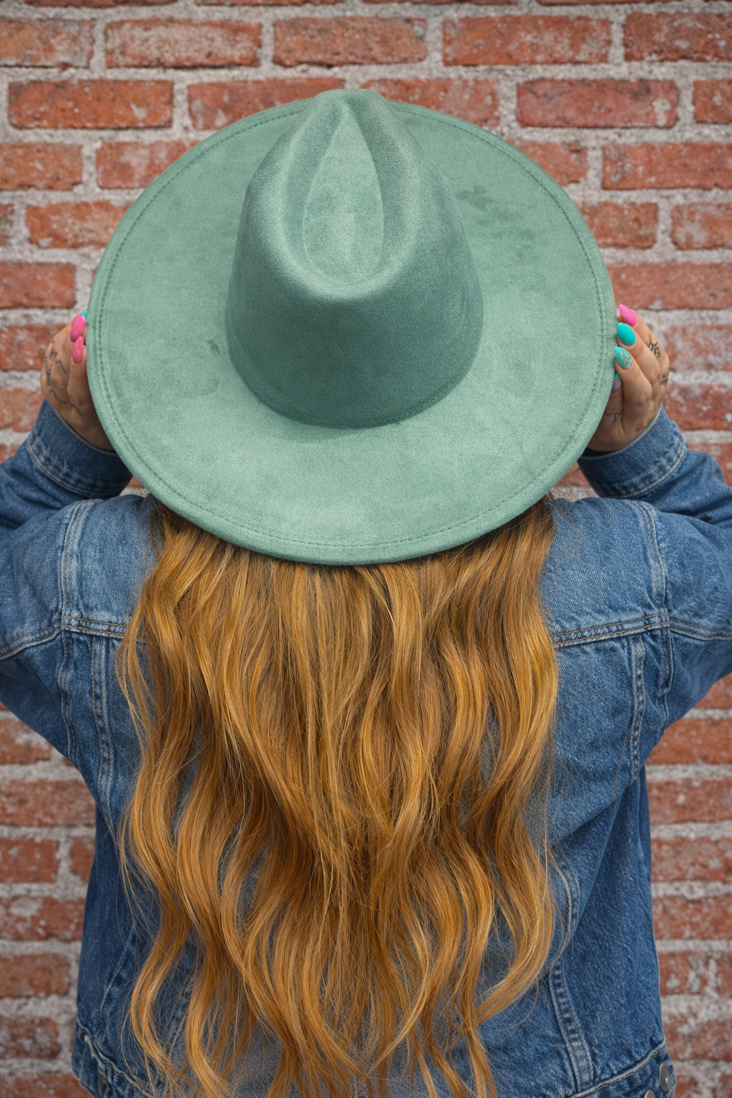 Light Suede Brim Hat // Sage