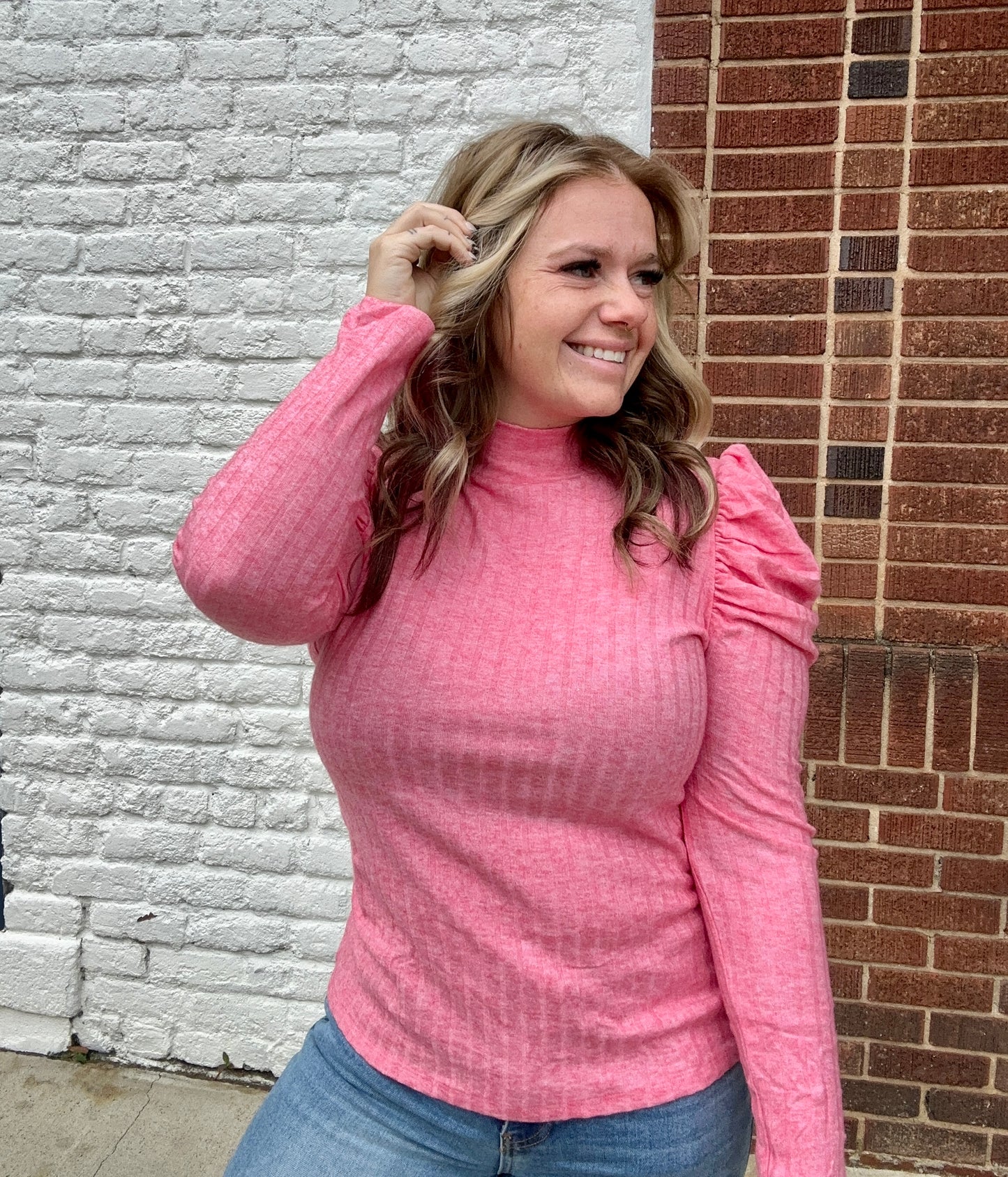 Lover Girl Puff Sleeve // Viva Magenta