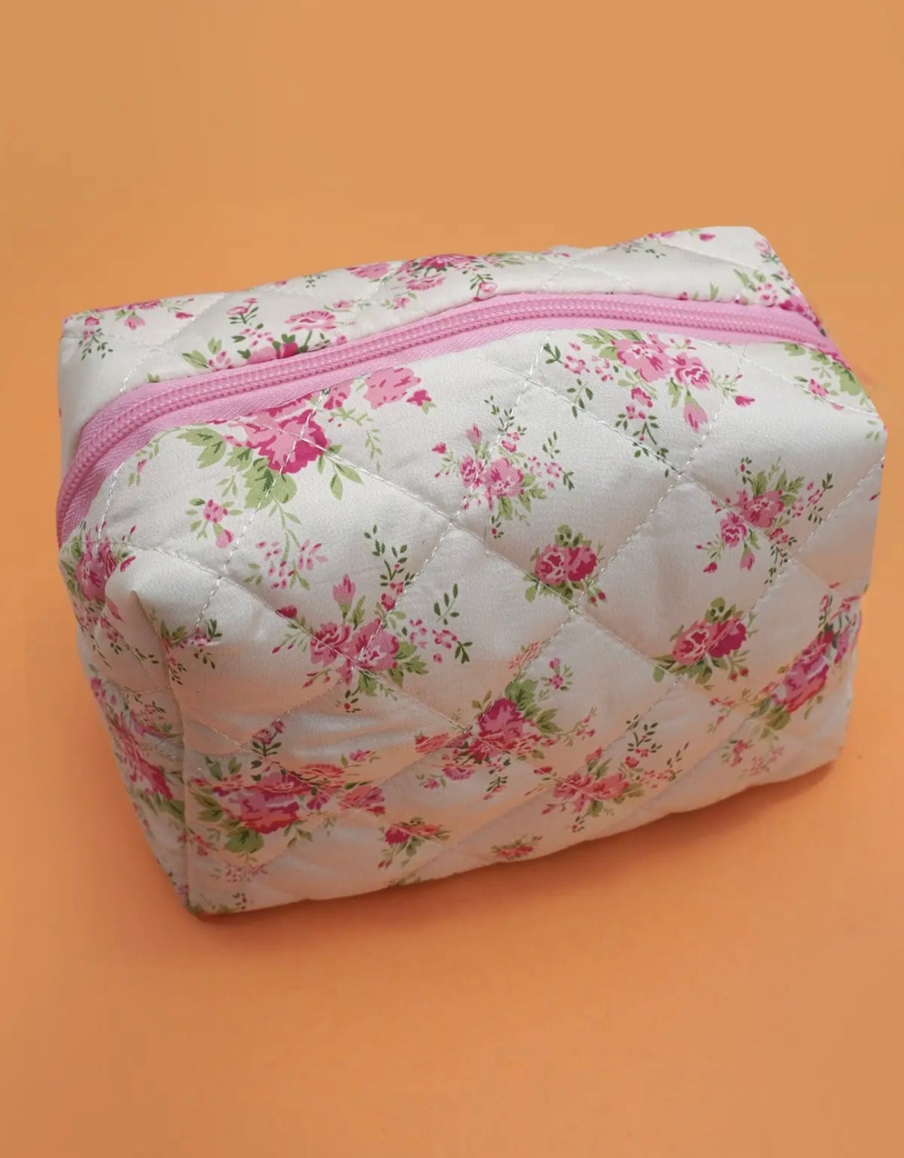 Floral Toile Pattern Makeup Cosmetic
Pouch Bag