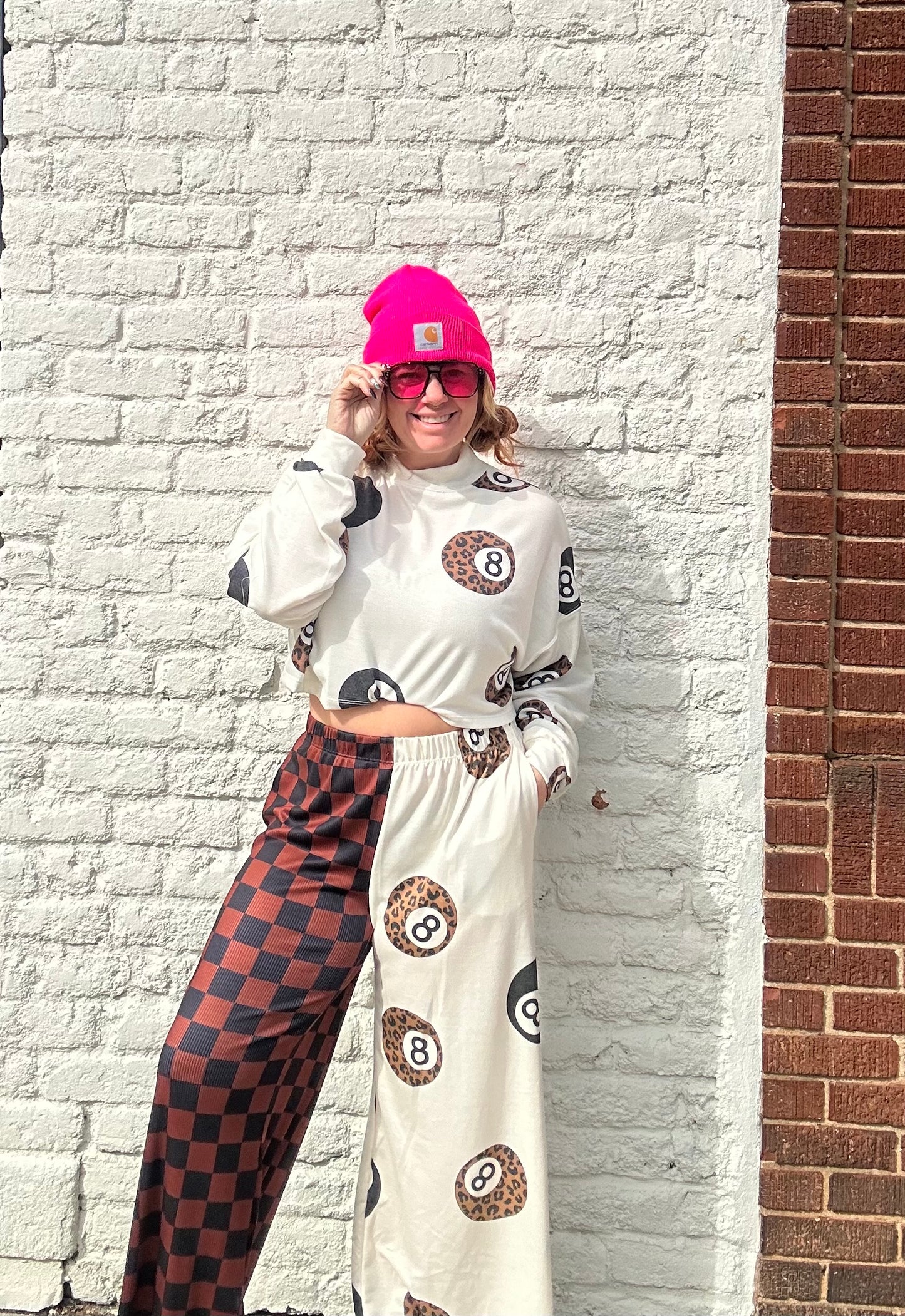 Eight Ball Mock Neck Top