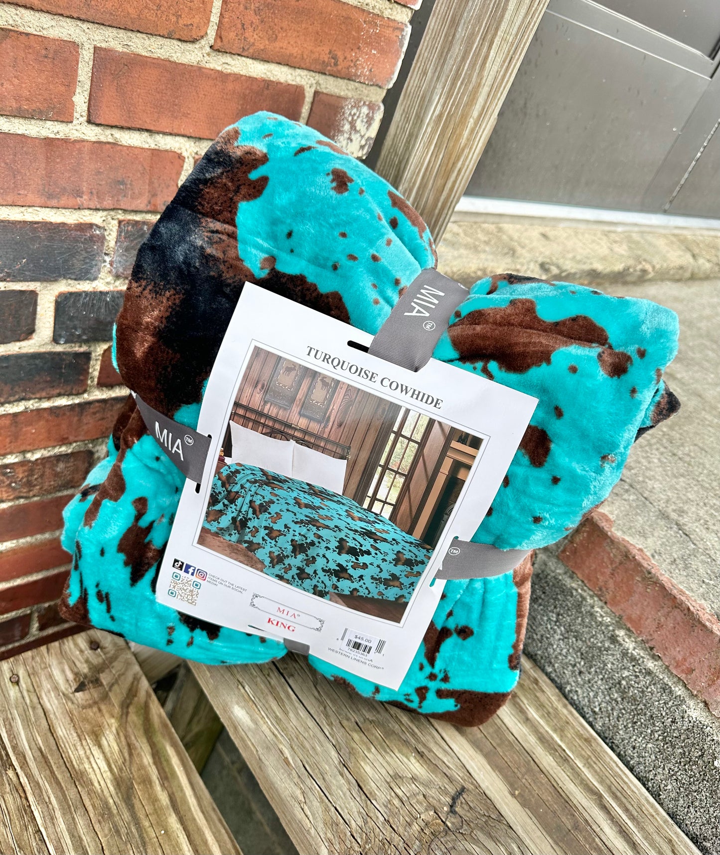 Turquoise Cowhide // King