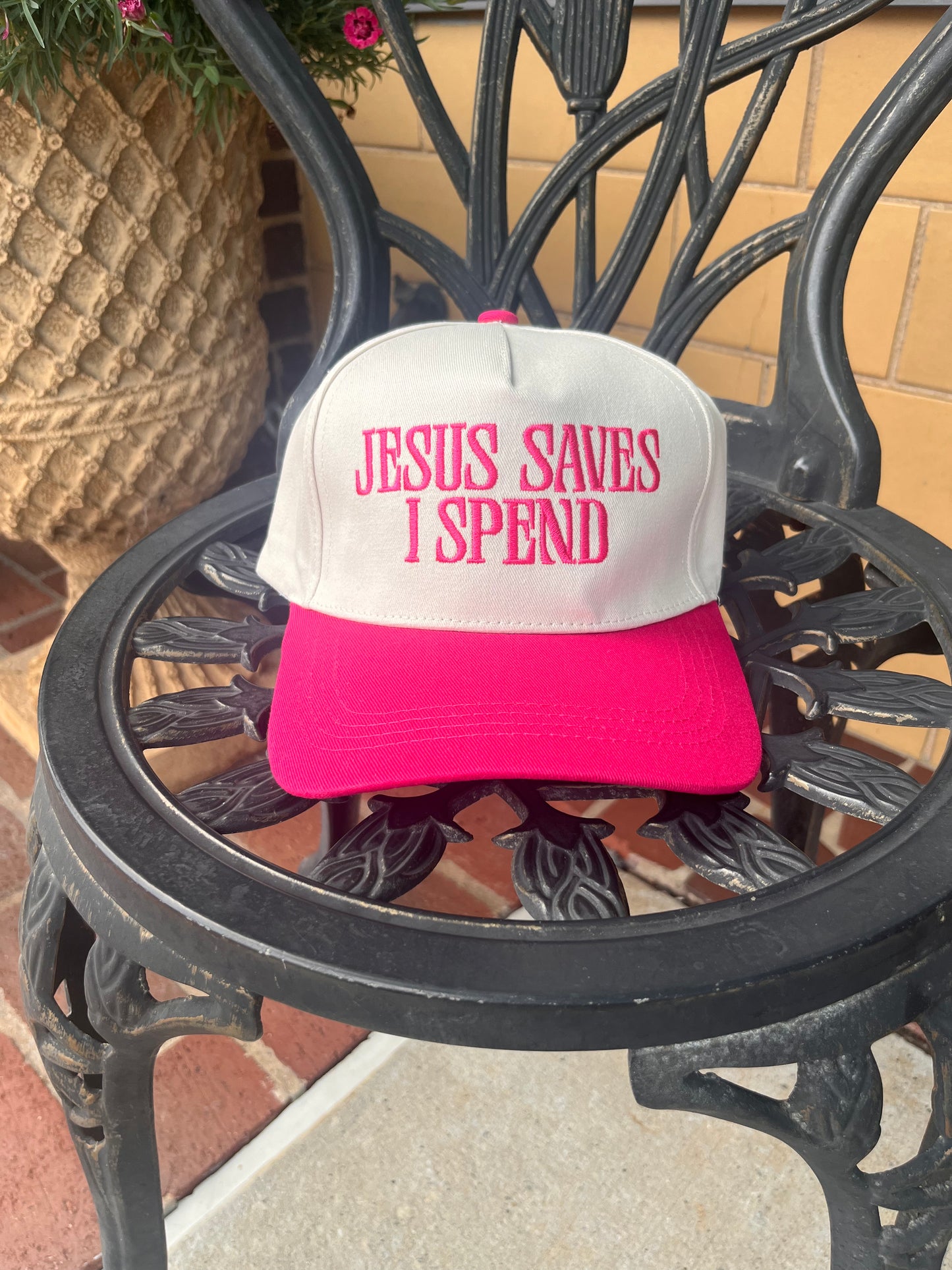 Jesus Saves I Spend // Fuchsia