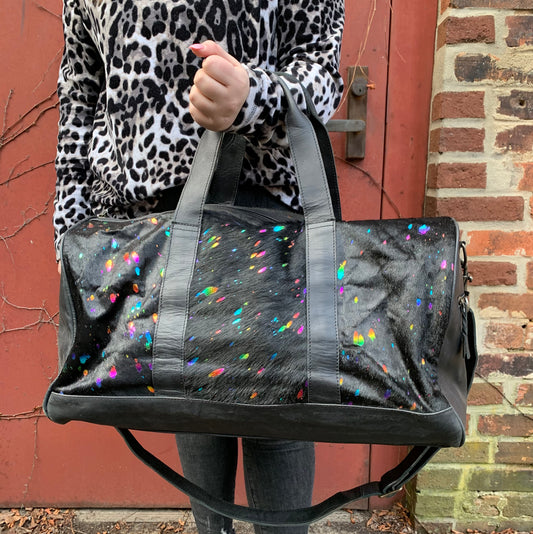 Joylene Cowhide Duffle Bag