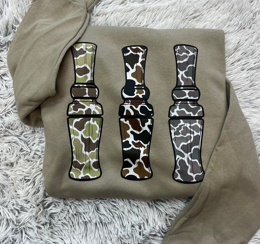 Camo Duck Call // Graphic Sweatshirt