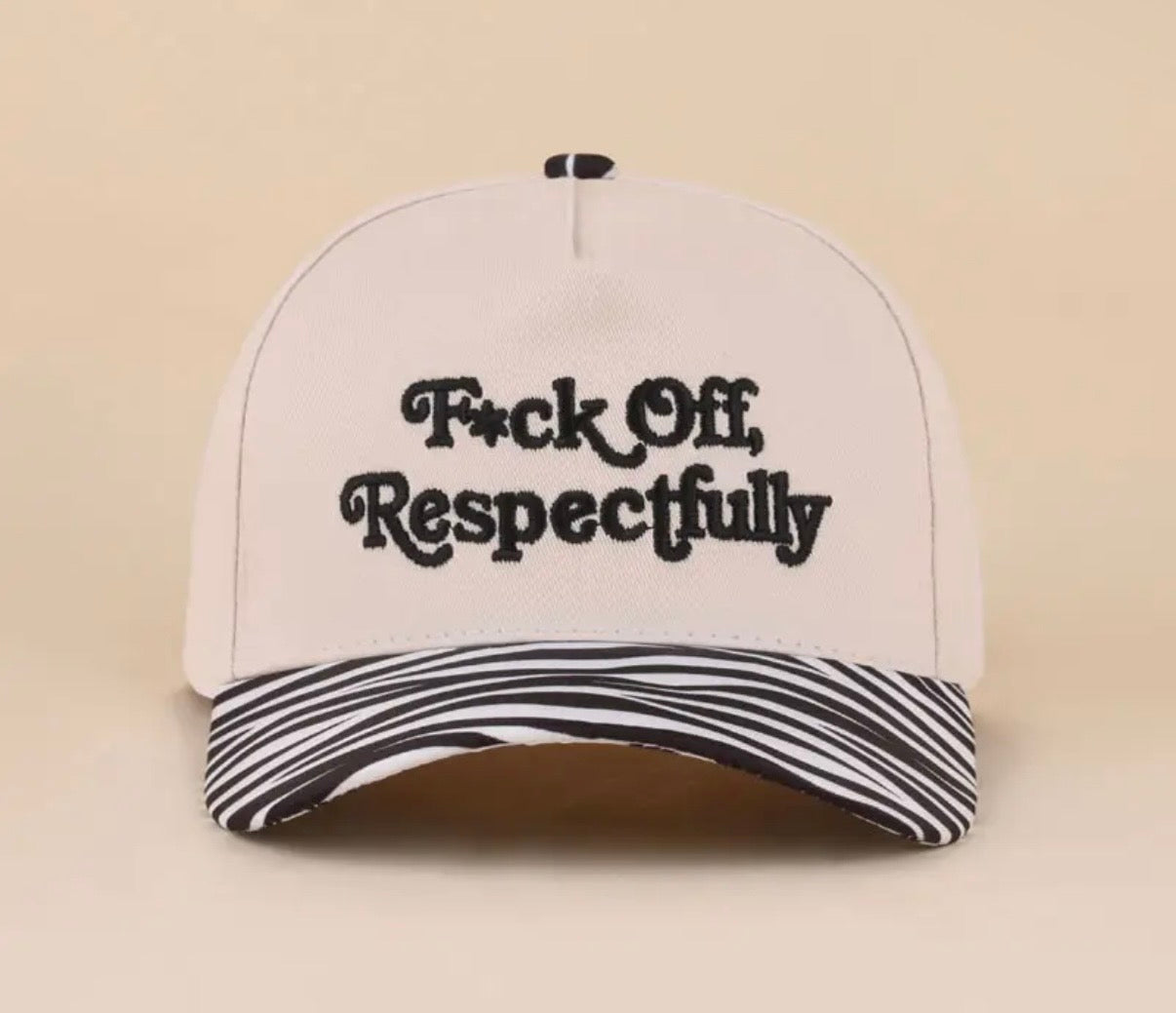 Fuck Off Respectfully // Zebra // Hat