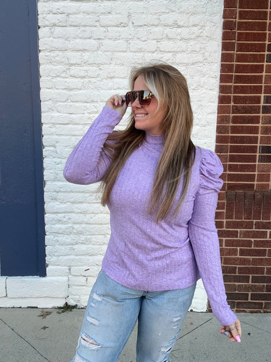 Lover Girl Puff Sleeve // Lavender