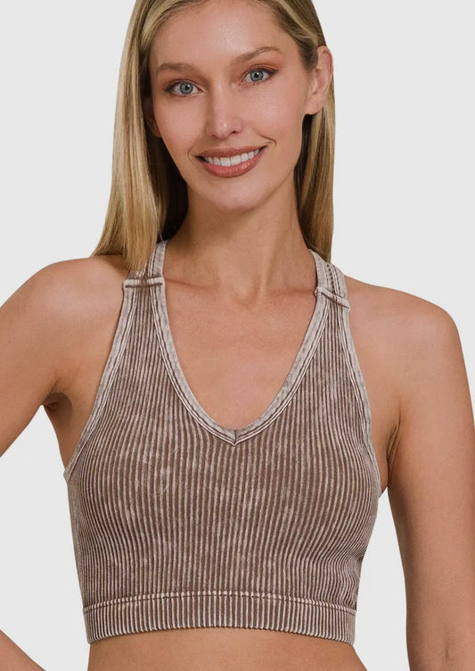 Premium Washed Seamless Brami // Espresso