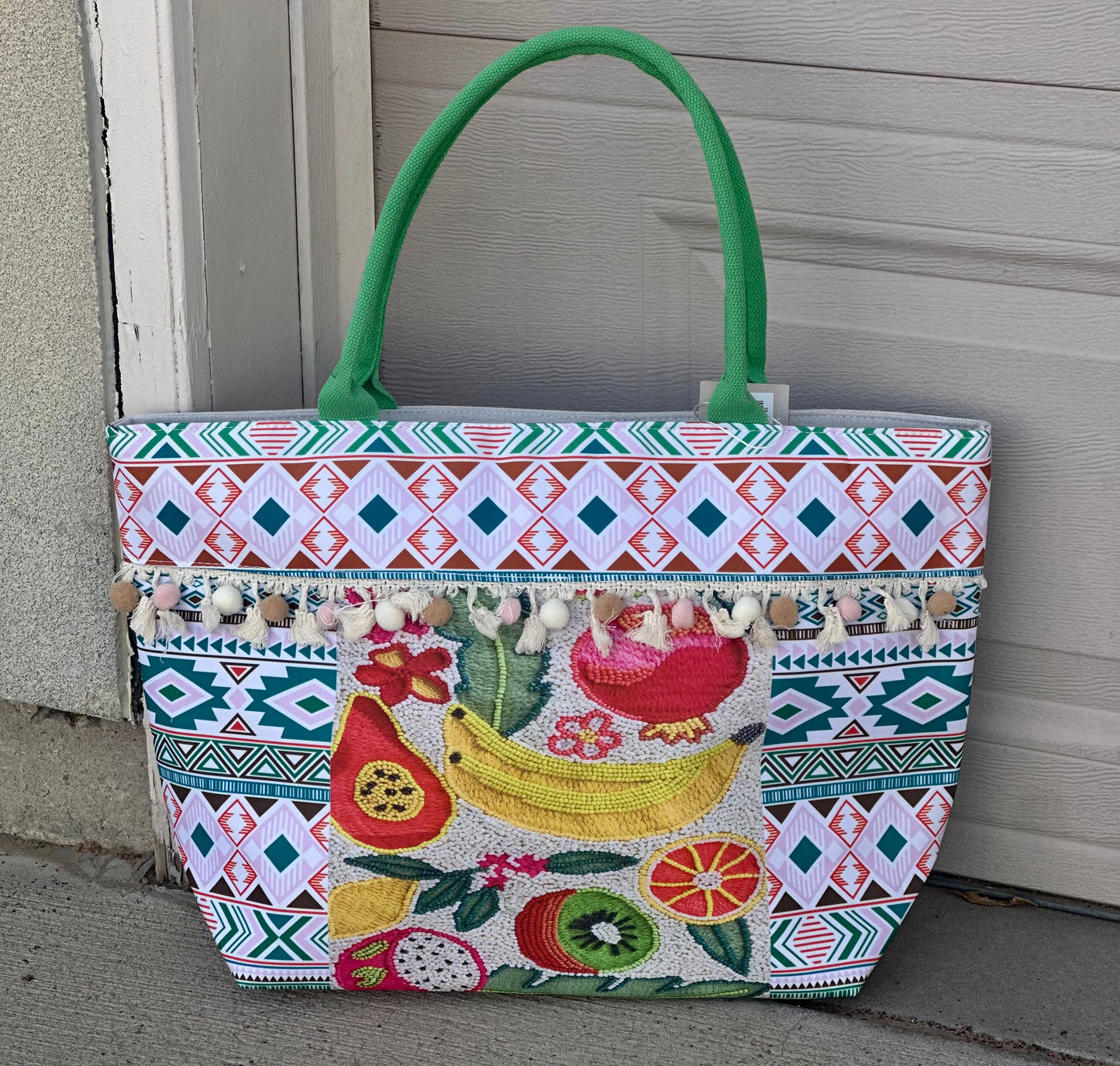 Tropical Fruit Beach Tote