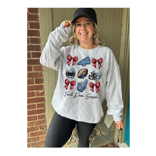 PREORDER : New England Patriots - Football Game Day Coquette // Graphic Sweatshirt