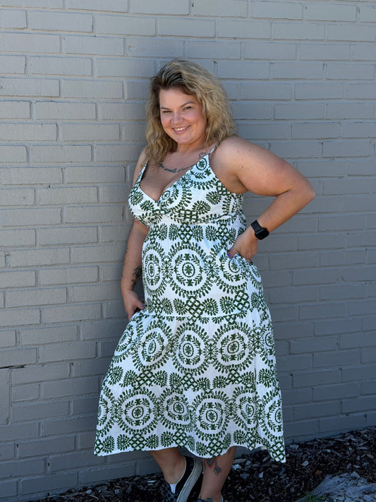 Bayside Bloom Maxi // Green