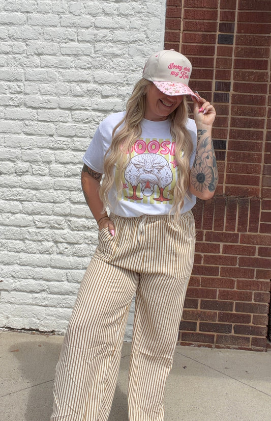 Sandy Shore Striped Pants // Mustard